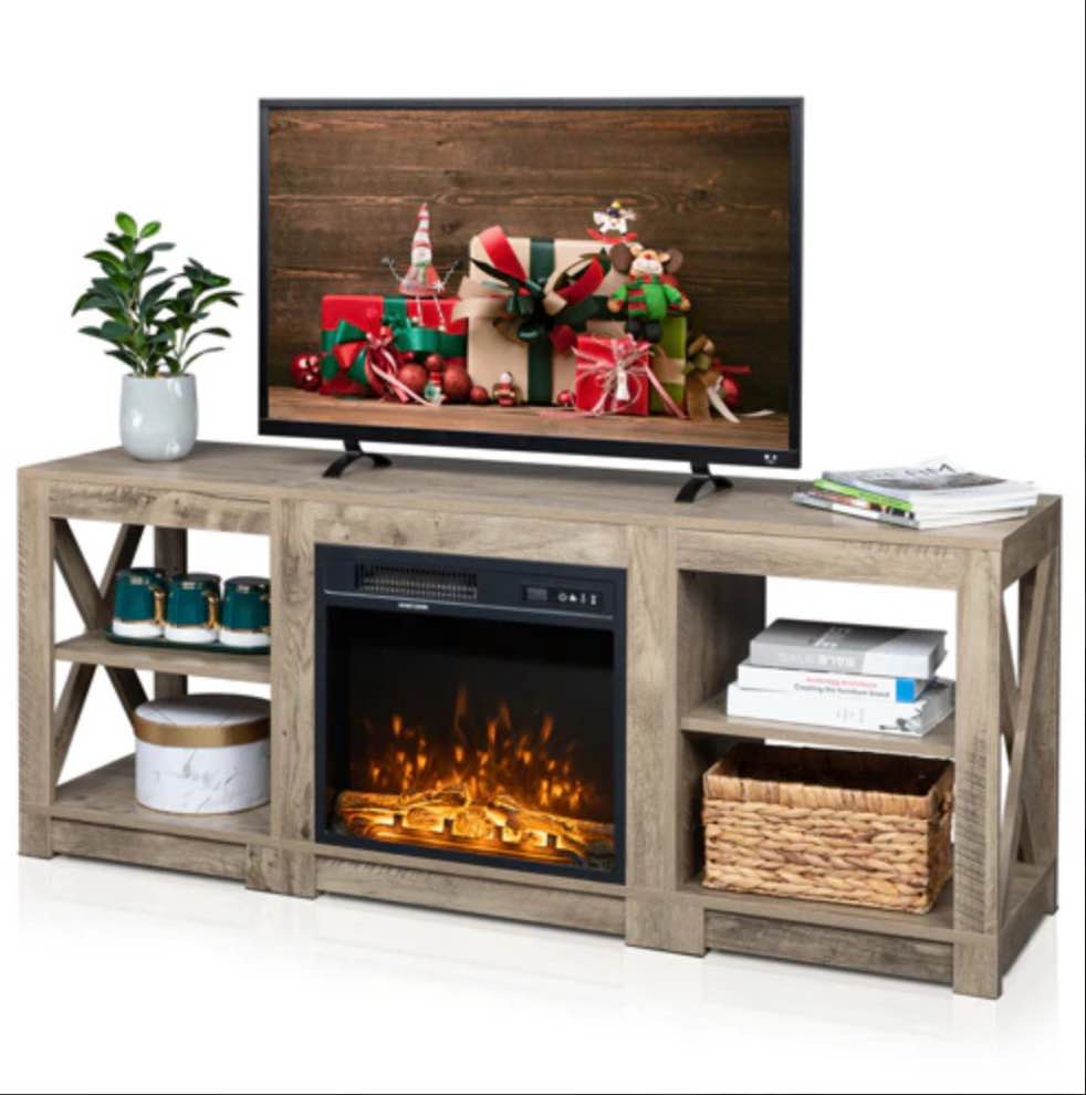 VINGLI 65" Fireplace TV Stand 