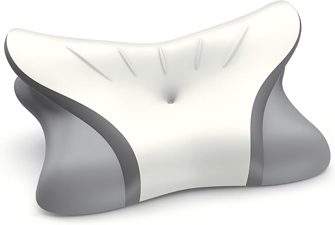 Hansleep 4.7/5.5" H Adjustable Cervical Pillow for Neck Pain, Ergonomic Memory Foam Neck Pillow for Sleeping with Pillowcase, Orthopedic Contour Neck Pillow for Side Back Stomach Sleeper, Grey