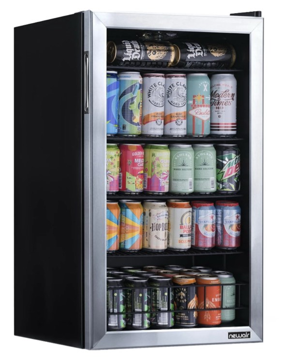 Newair Beverage Refrigerator Cooler |126 Cans Free Standing with Glass Door