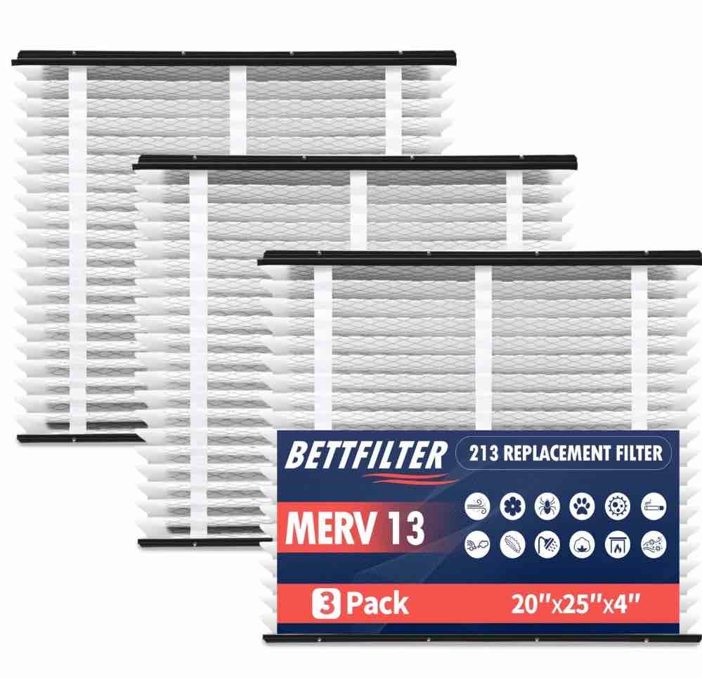3 Pack 213 Replacement Filter,MERV 13 20x25x4,Compatible with AprilAire Whole House Air Purifiers 1210, 1620, 2120, 2200, 2210, 2216, 3210, 4200, or Space-Gard 2200 with Upgrade Kit 1213