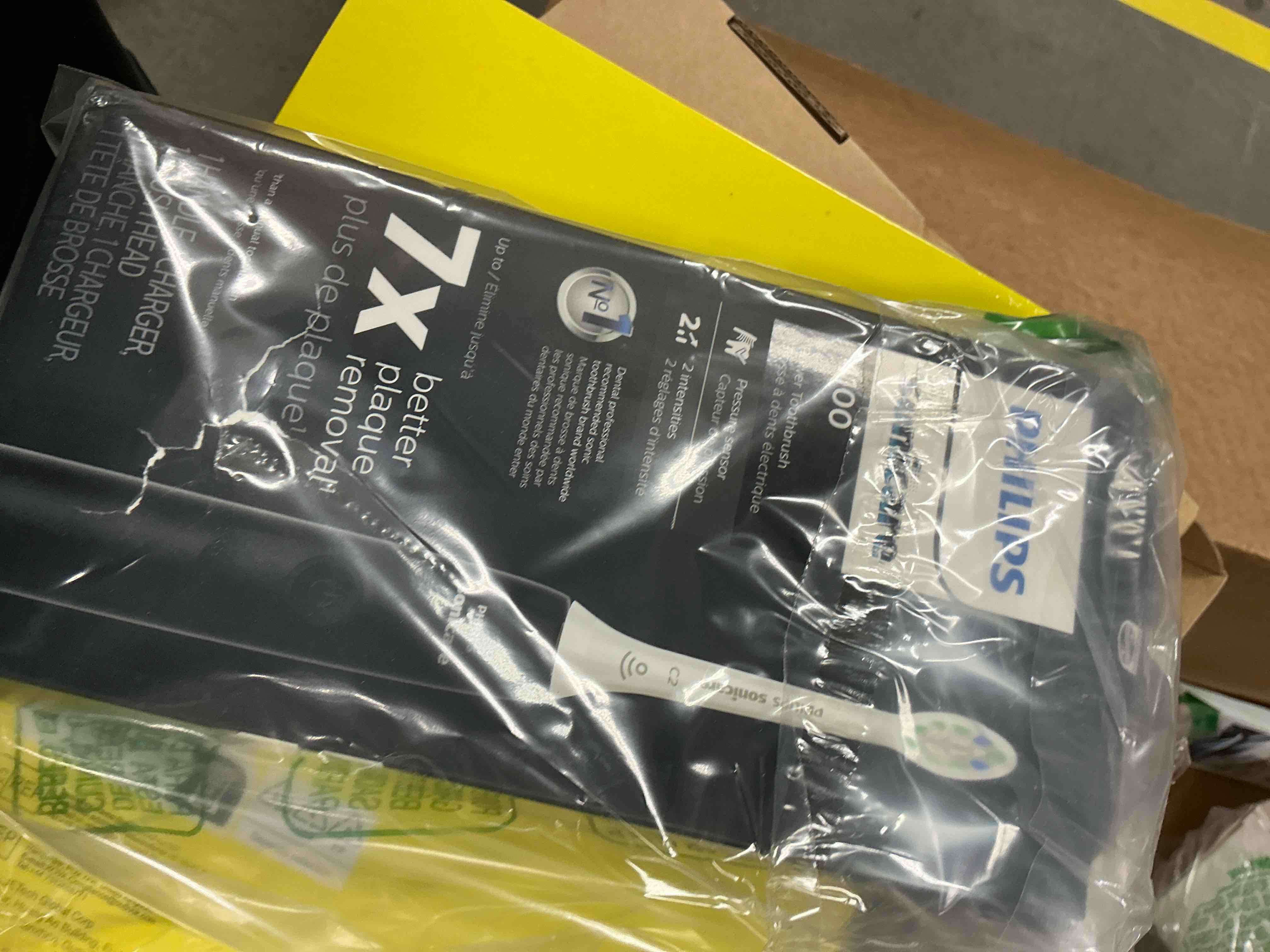 Condition photo showing Good Condition for Philips Sonicare 4100 Rechargeable Electric Toothbrush, with Pressure Sensor, 2 Intensity Settings, SmarTimer and QuadPacer, 14-Day Battery Life, Black, Model HX3681/24 1 Count (Pack of 1) Black
