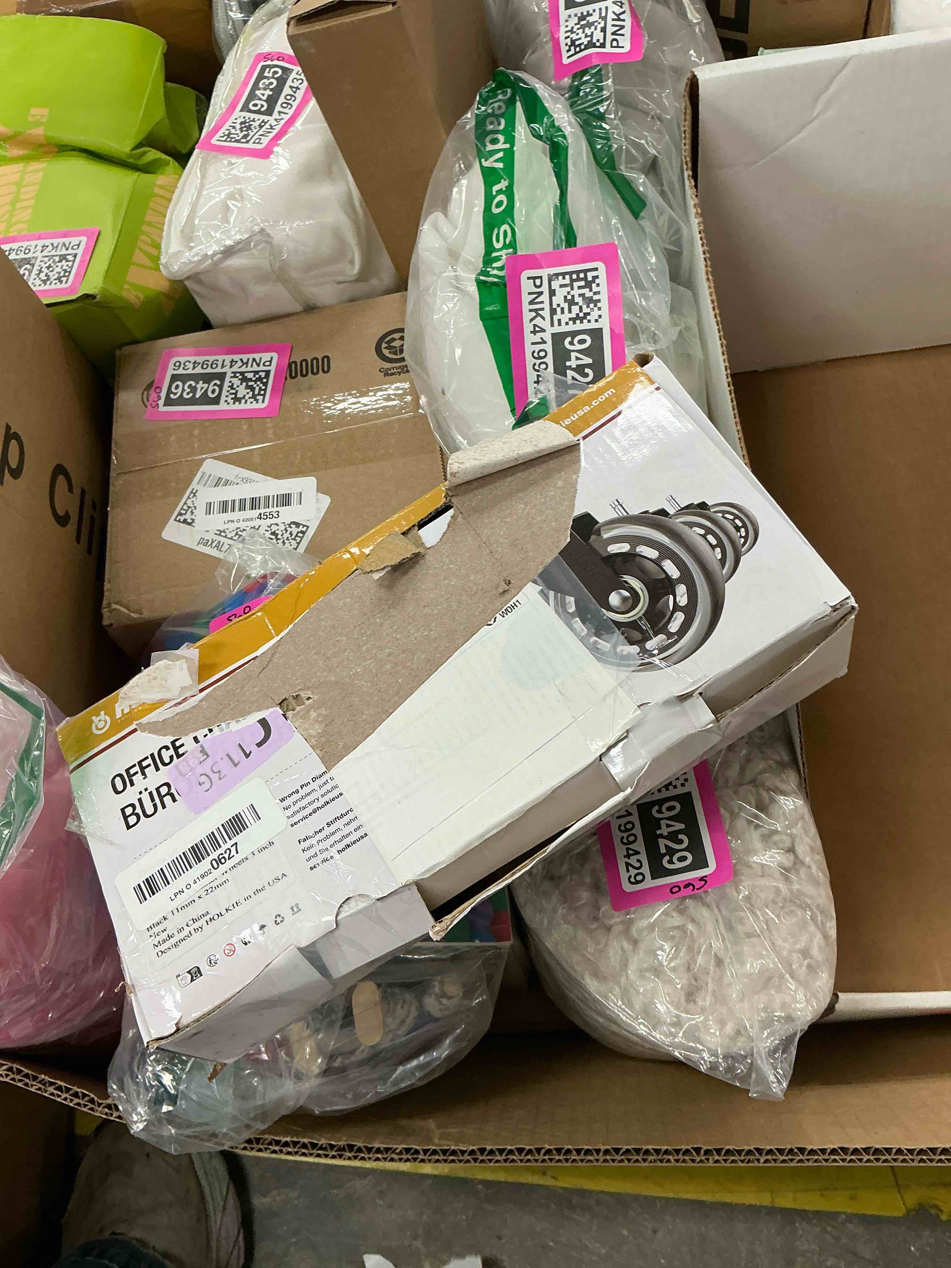 Condition photo showing Good Condition for HOLKIE Office Chair Wheels Roller Blade Caster Rubber Replacement for Office 11x22mm Transparent 3 Inch, Desk Rolling Set of 5 for Hardwood Floors Gaming Chair Wheels Smooth & Silence Gliding