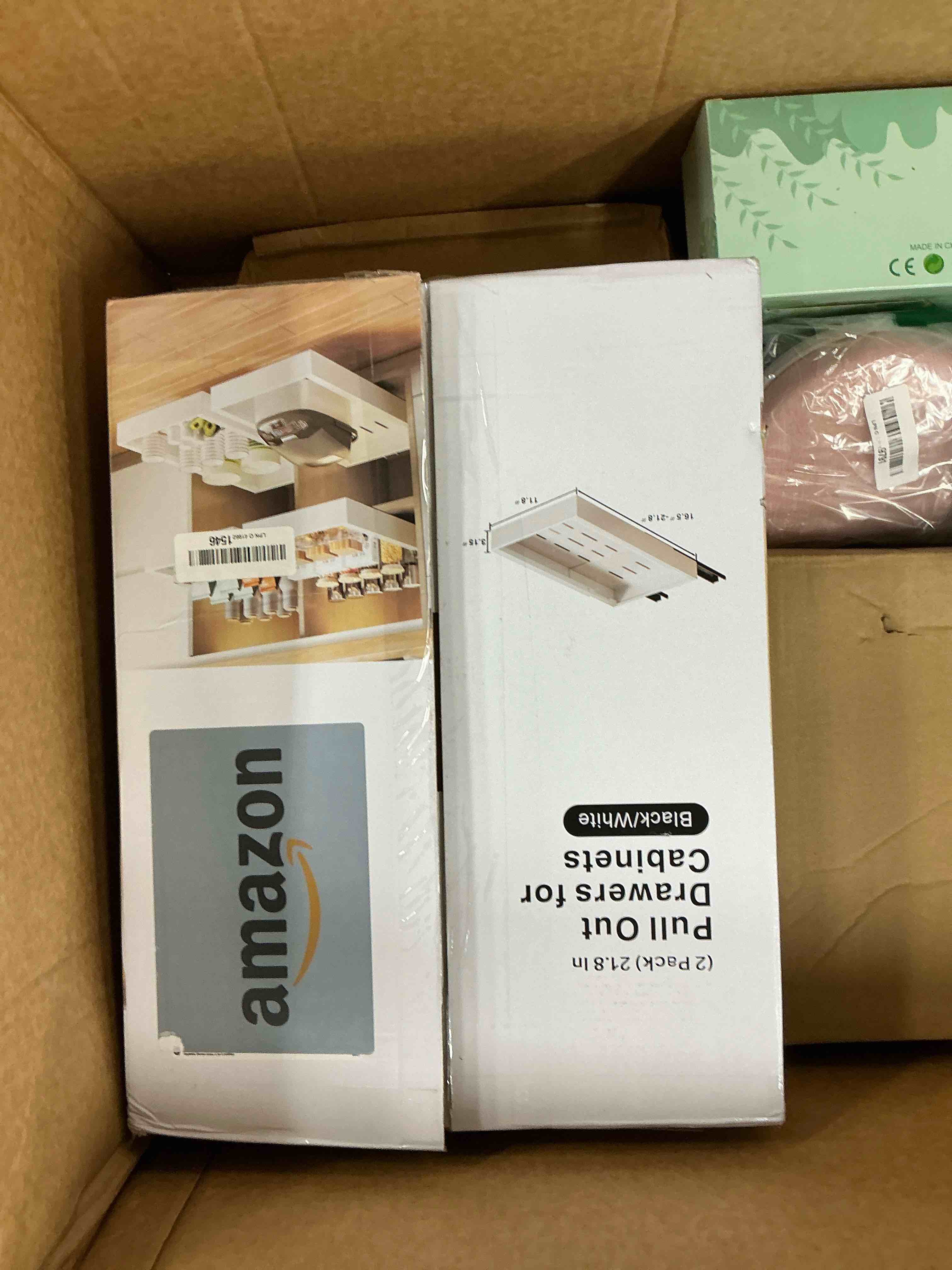 Condition photo showing Good Condition for 2 Pack Pull Out Cabinet Organizer,21.8" Deep Slide Out Drawer for Cabinets Adhesive Pull Out Drawers Heavy Duty Pull Out Shelves for Kitchen,Cupboard,Pantry,Bathroom-Black 21.8"D*12"W Black(2 Pack)