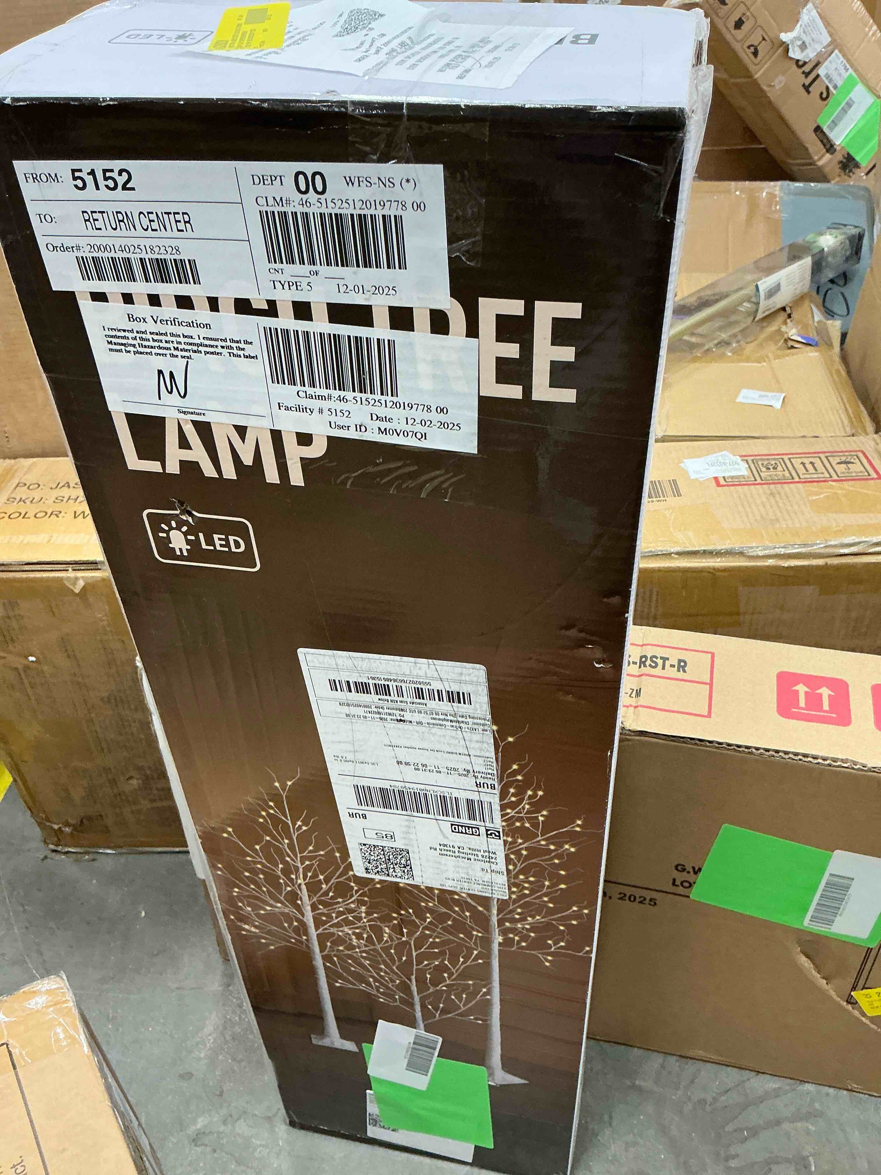 Condition photo showing New/Like New for LED Birch Tree Light Set - 4ft, 6ft, 8ft Artificial Pre-lit Trees - with Plug-in Warm Lights - Indoor Outdoor Christmas Holiday Wedding Decor for Home Party (3-Pack)