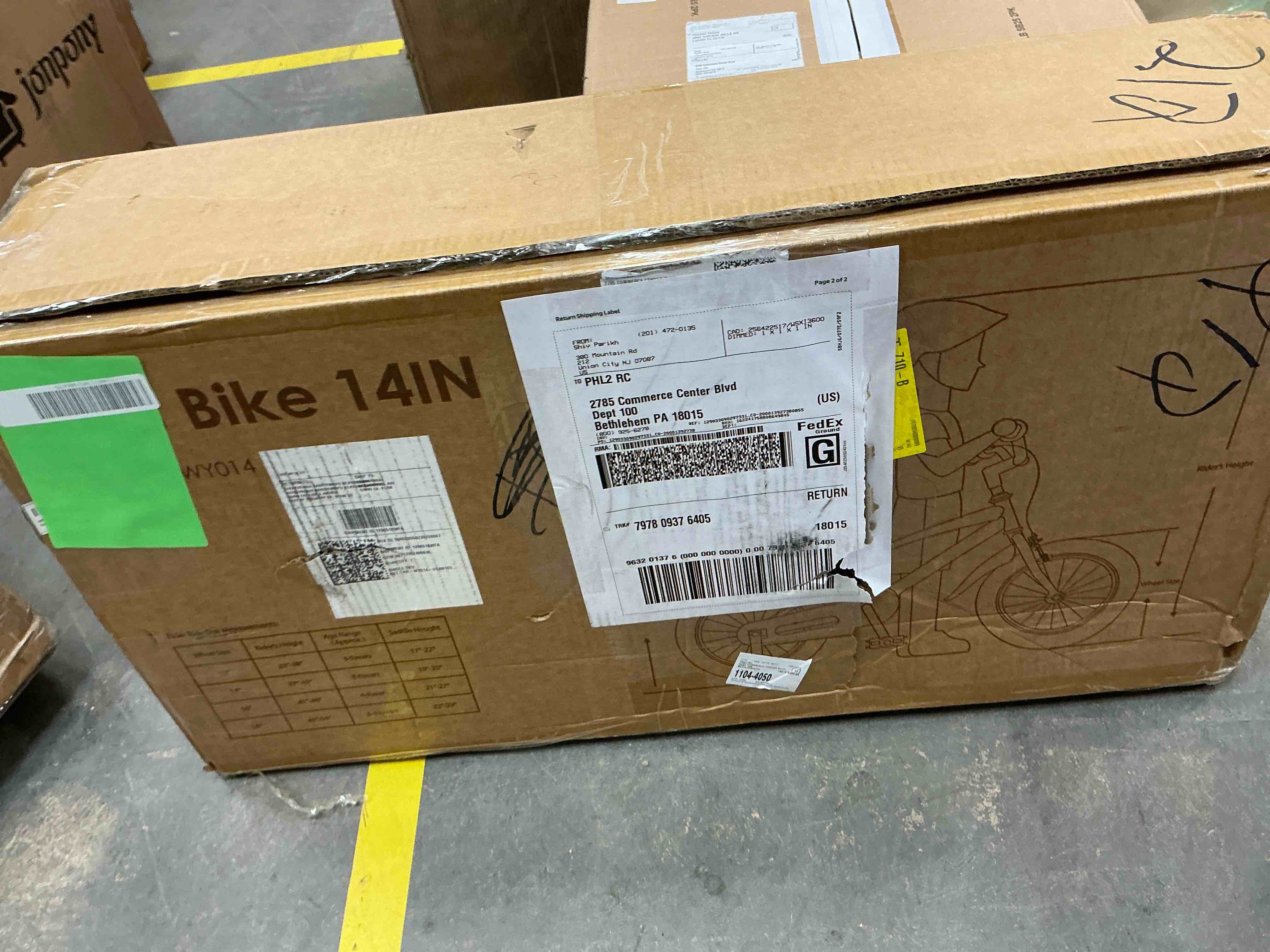 Condition photo showing Good Condition for Naipo 14  Kids Girls and Boys Blue Bike for Age 3-6 Years Old