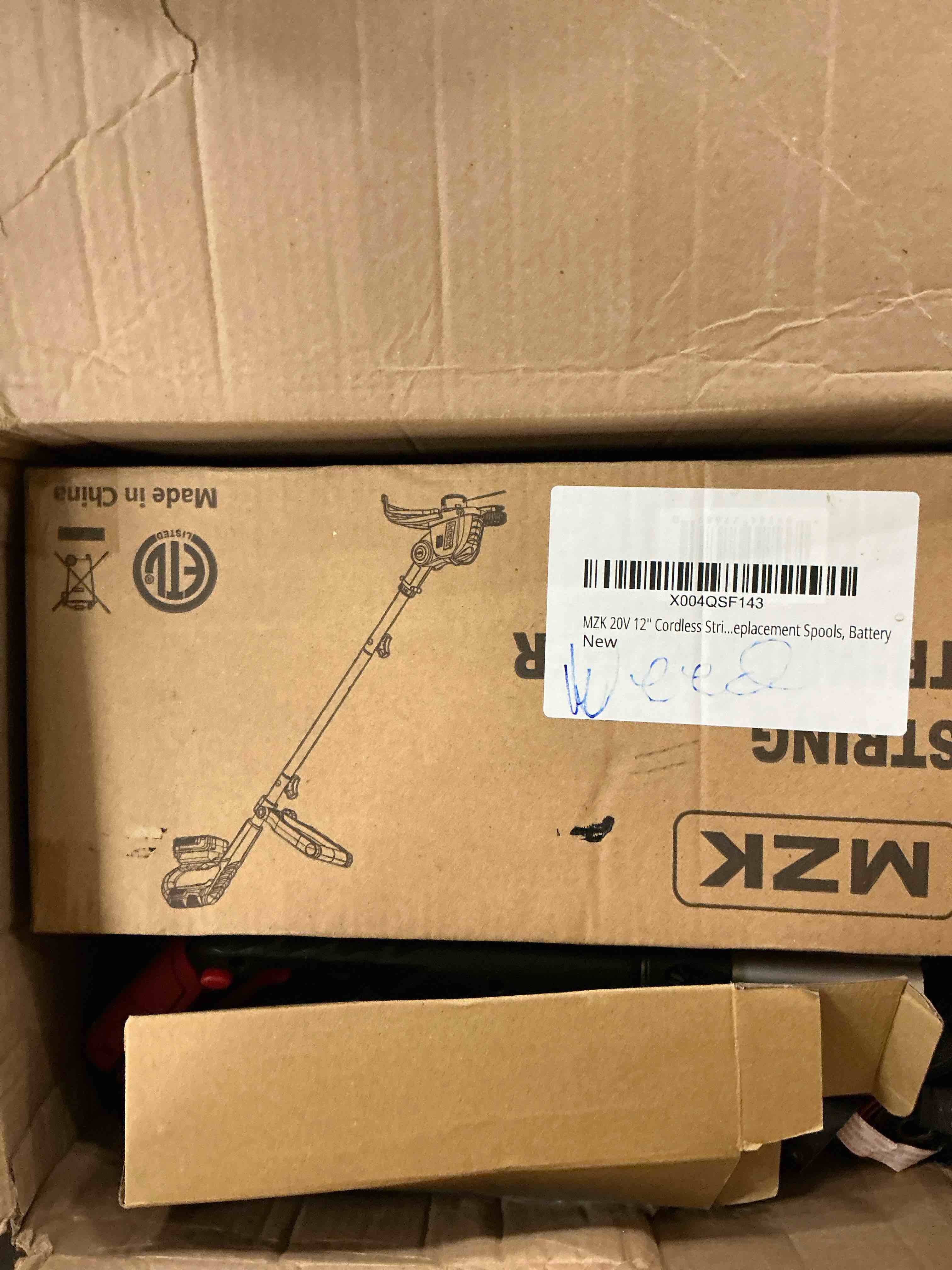 Condition photo showing Good Condition for MZK 20V 12'' Cordless String Trimmer, Grass Trimmer&Edger with 8 Replacement Spools, Battery Powered Weed Trimmer with Auto Line Feed for Lawn,Garden(2 * 2AH Battery and Charger Included)