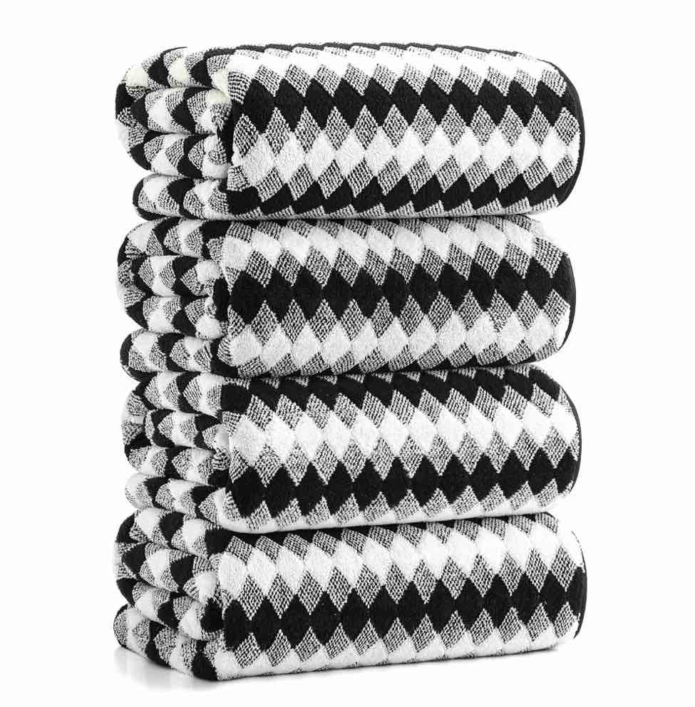 Smuge 4 Pack Bath Towels Extra Large 35"x 70"Highly Absorbent Quick Dry Bath Towels Oversized Microfiber Bath Sheets Soft Luxurious Towels for Bathroom Kitchen Spa Hotel Gym (Black)