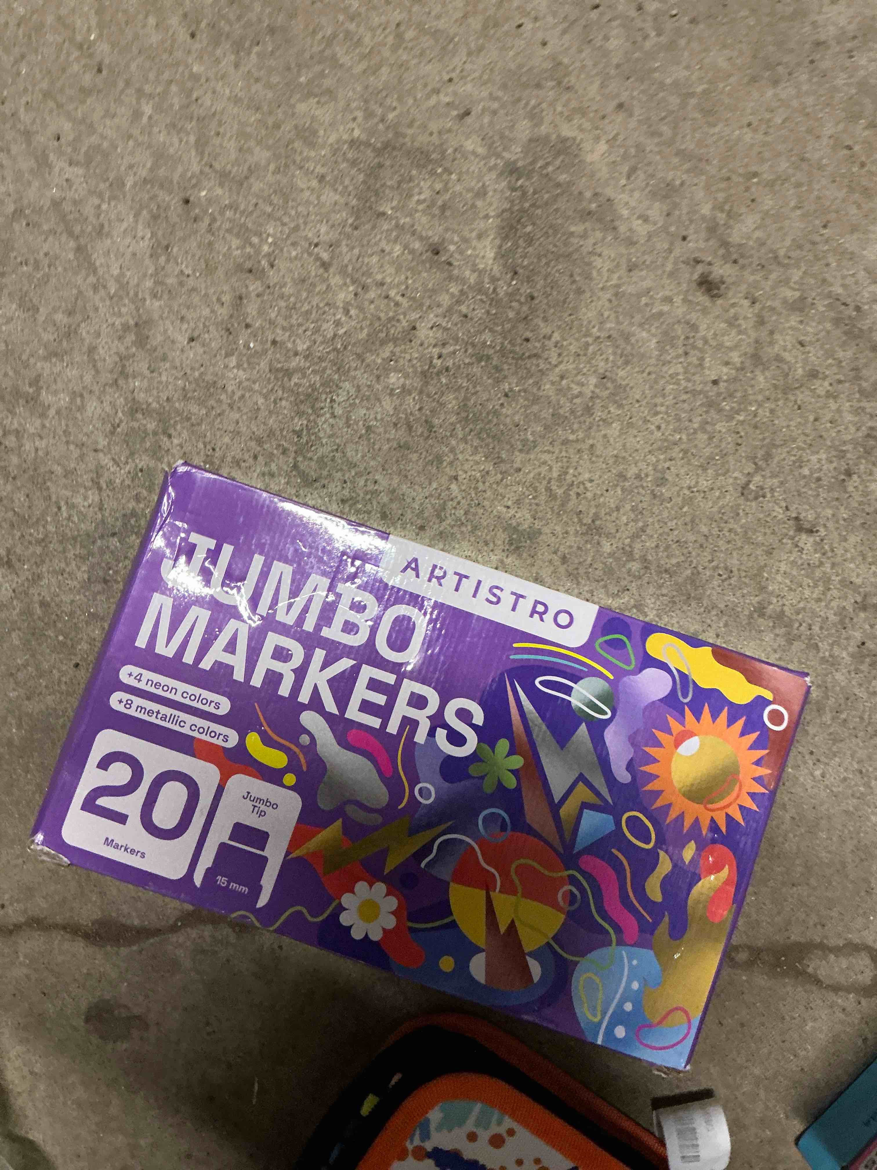 Condition photo showing Good Condition for artistro 20 poster markers jumbo set acrylic markers with 15mm wide jumbo tip for murals tagging posters - large for rock wood plastic leather metal fabric ceramic