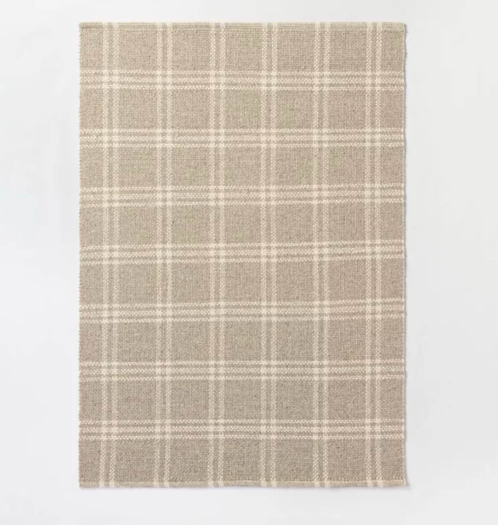 Condition photo showing Good Condition for cottonwood handwoven plaid wool/cotton area rug - threshold™ designed with studio mcgee