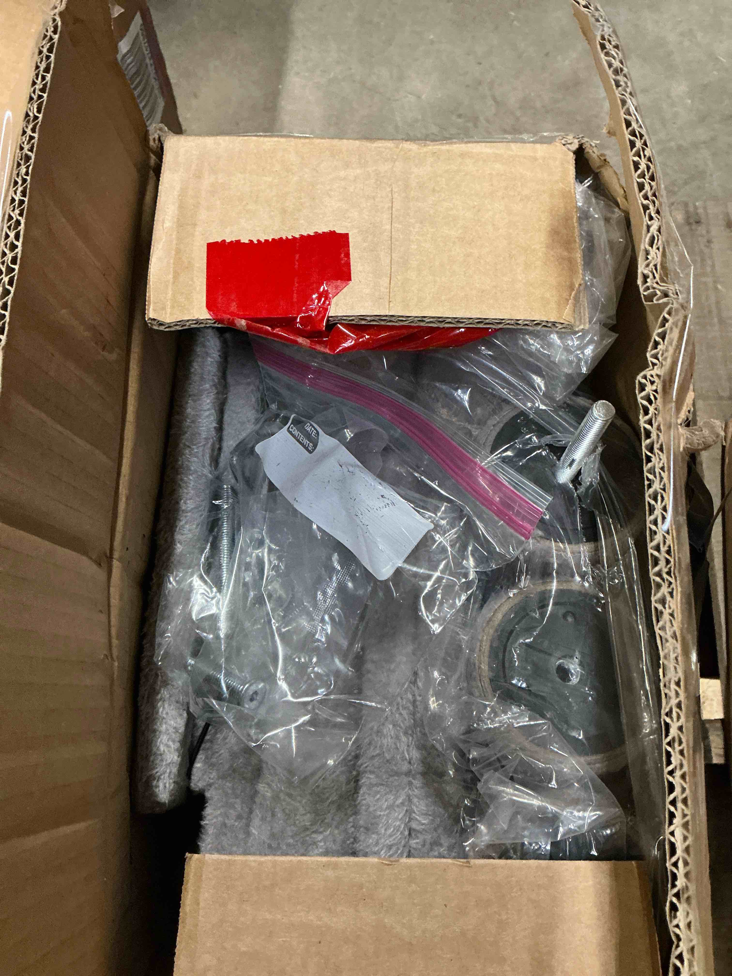 Condition photo showing Good Condition for Floor to Ceiling Cat Tree,Cat Tower with Adjustable Height 95-110 Inches,5 Tiers Tall Cat Tree Ceiling to Floor with Cozy Bed,Platforms,Sisal Scratching Posts for Large Cats,Gray Light grey