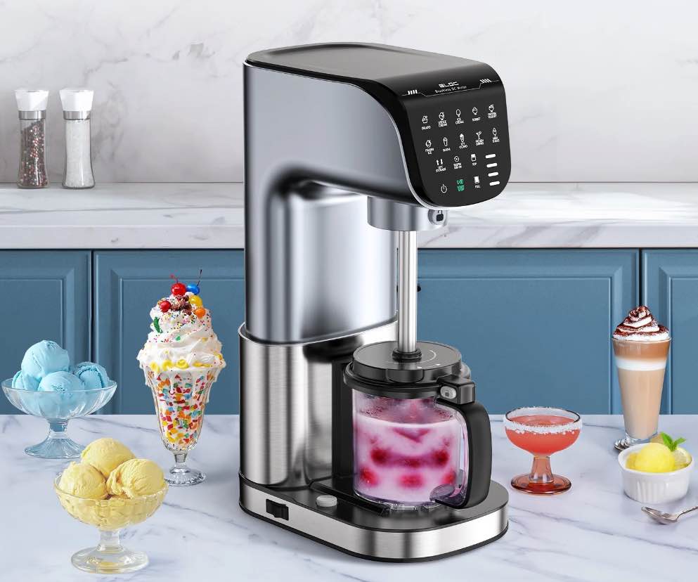 Ice Cream Maker 11-in-1 Frozen Treat Maker for Gelato Sorbet Milkshakes Mix-ins (3) 19oz Pints
