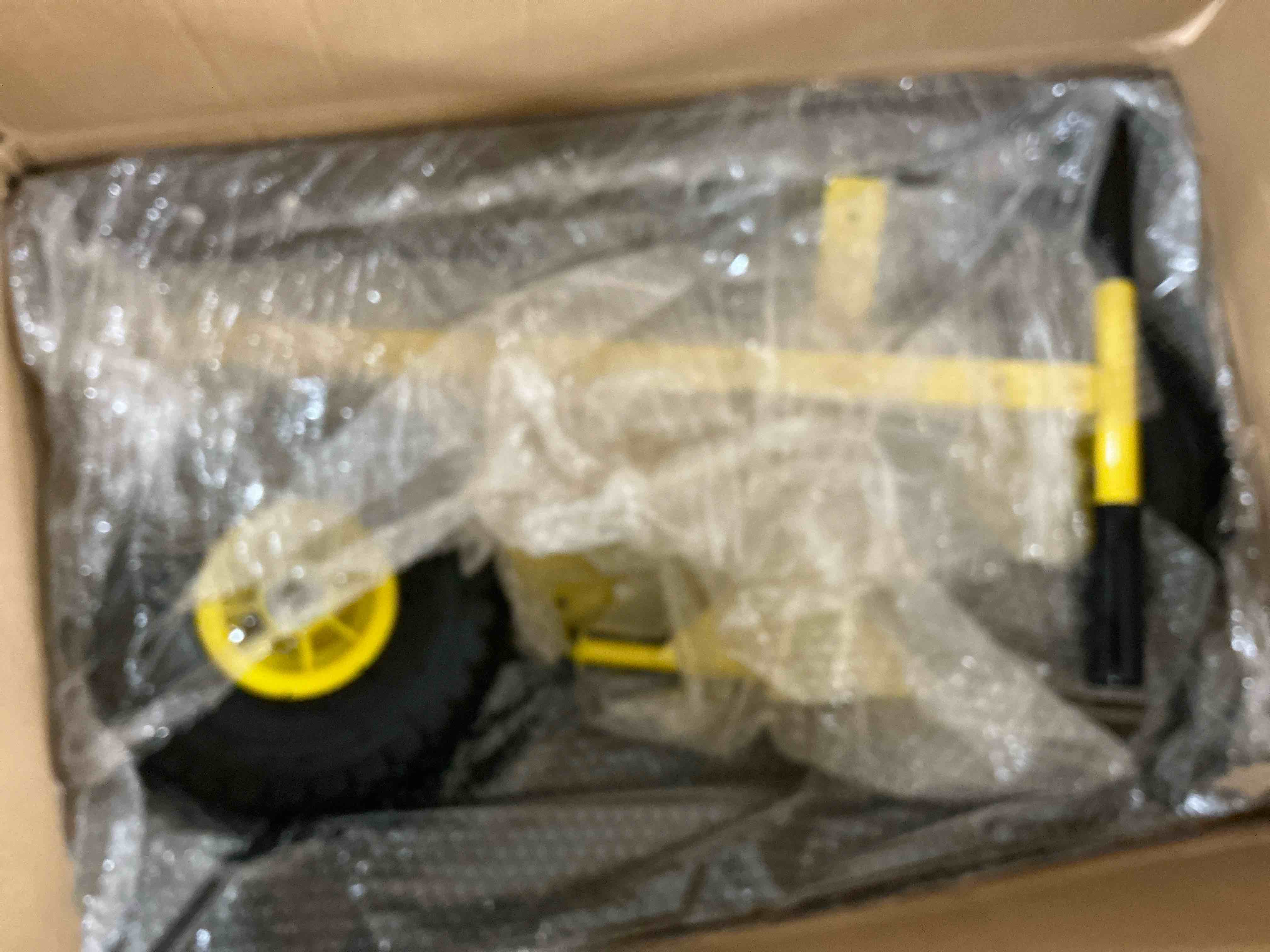 Condition photo showing Good Condition for Zimtown Snow Pusher with Wheels Heavy Duty Snow Plow 29'' Multi-Angle Snow Shovels,Adjustable Handle for Doorway Driveway Sidewalk Pavement Clearing