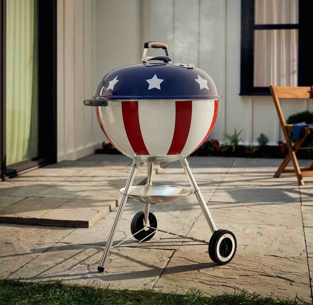 Weber 22" Star Spangled Charcoal Kettle Grill