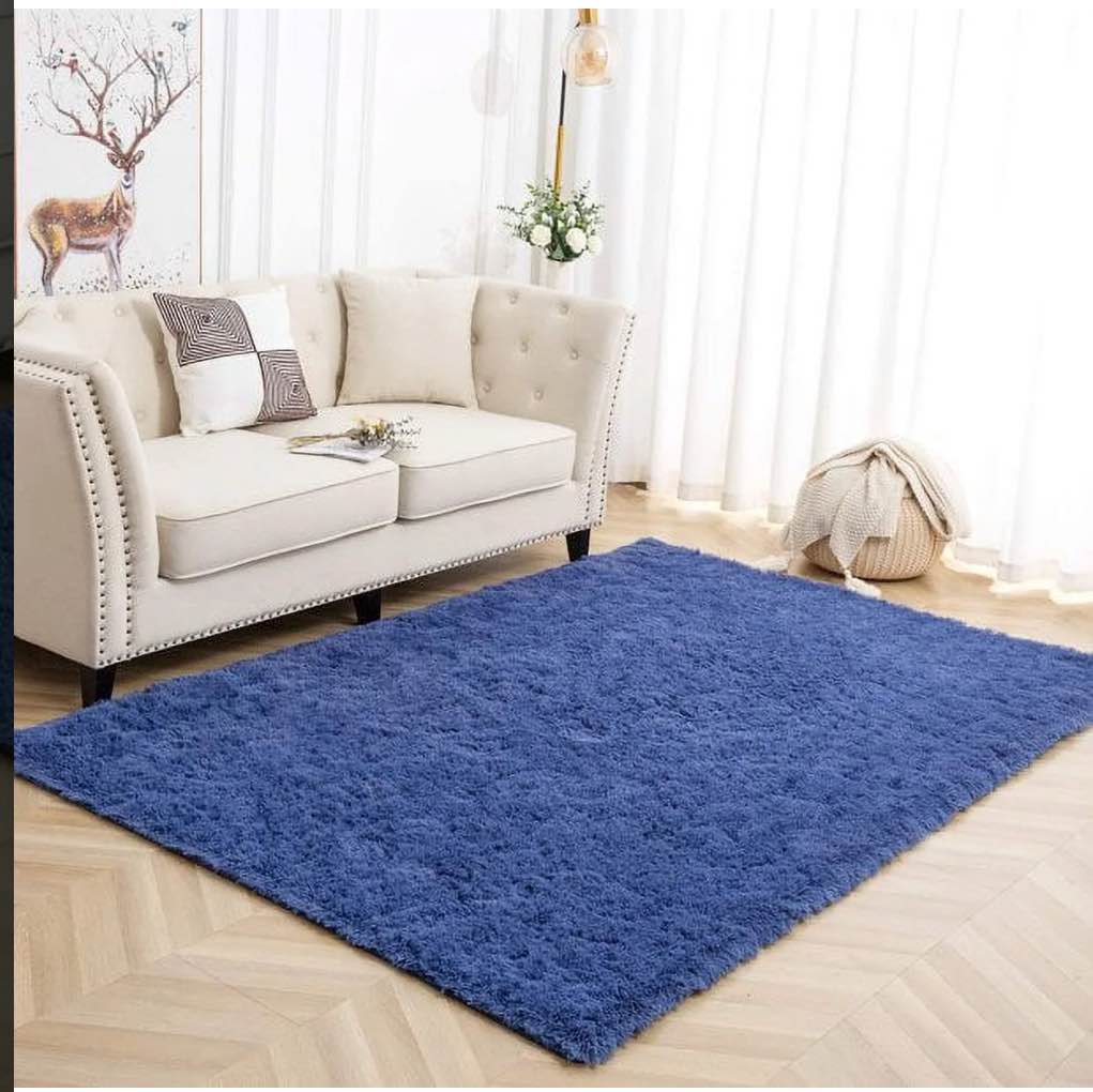 Lochas Luxury Fluffy Rug Ultra Soft Shag Carpet for Bedroom Living Room Big Area Rugs,3'x5',Indigo