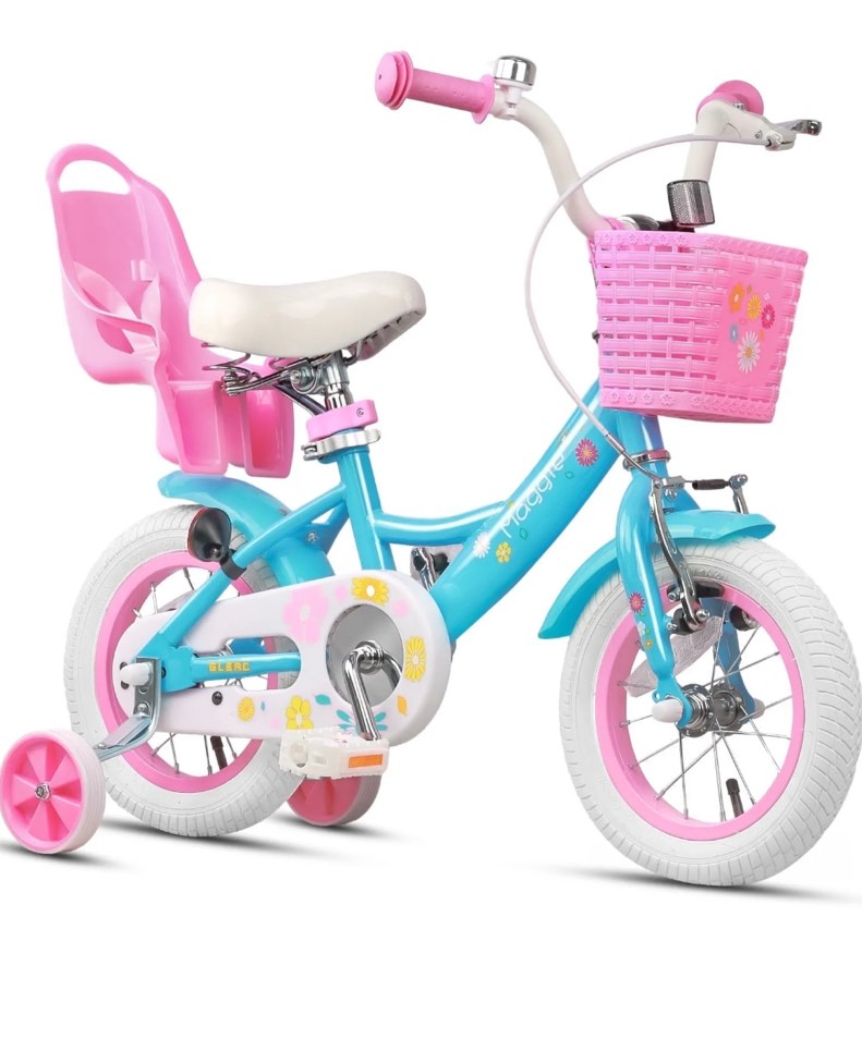 Glerc Maggie 14 inch Kids Girls Bike for 3-5 Years Old Child, Blue