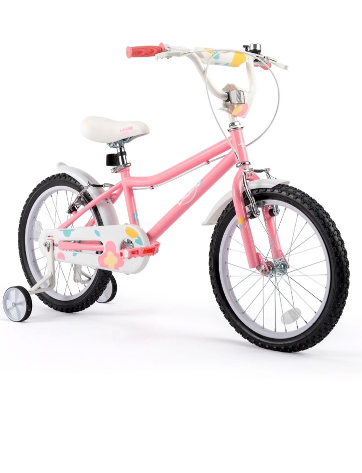 Ktaxon Bike, 16 Inch Bicycle with Training Wheels and Kickstand, Easy to Assemble, Learning to Ride, Pink