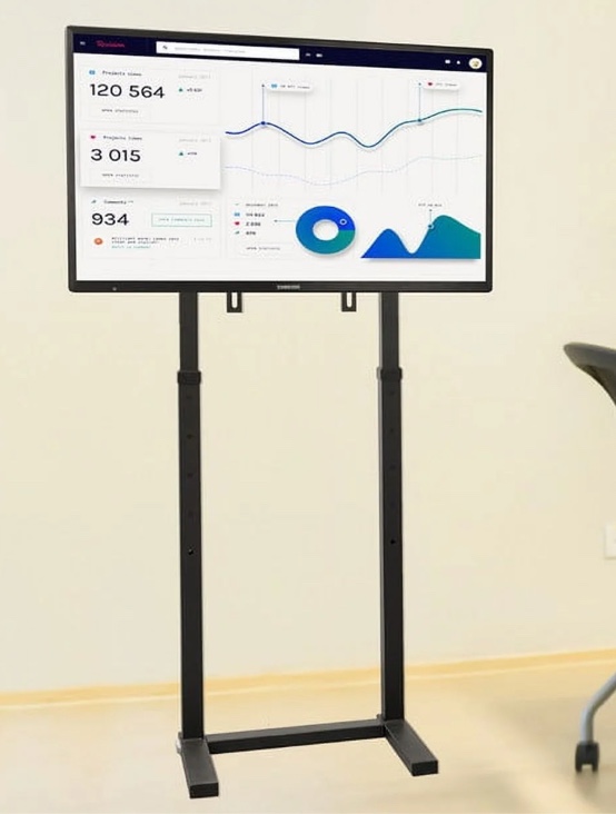 Wisfor 32-65" Slim Floor TV Stand Mount Bracket for Samsung Sony LG TCL LED LCD, 88lbs Capacity