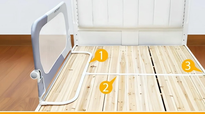 vikua 69in Baby Safety Rails Height Adjustable Bed Guardrail for Toddlers Single Piece