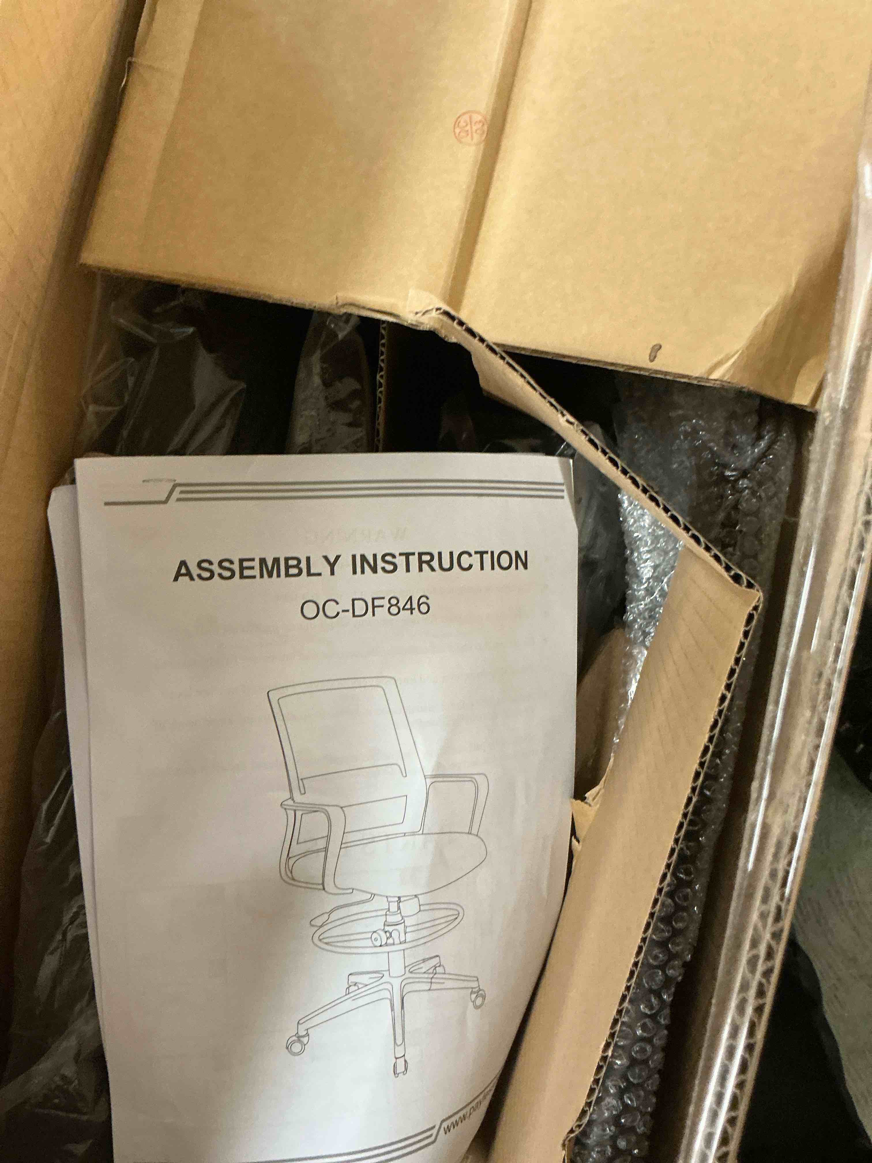 Condition photo showing New/Like New for BestOffice Tall Drafting Office Chair  Lumbar Support  Adjustable Arms  Swivel Rolling for Adults(Black)