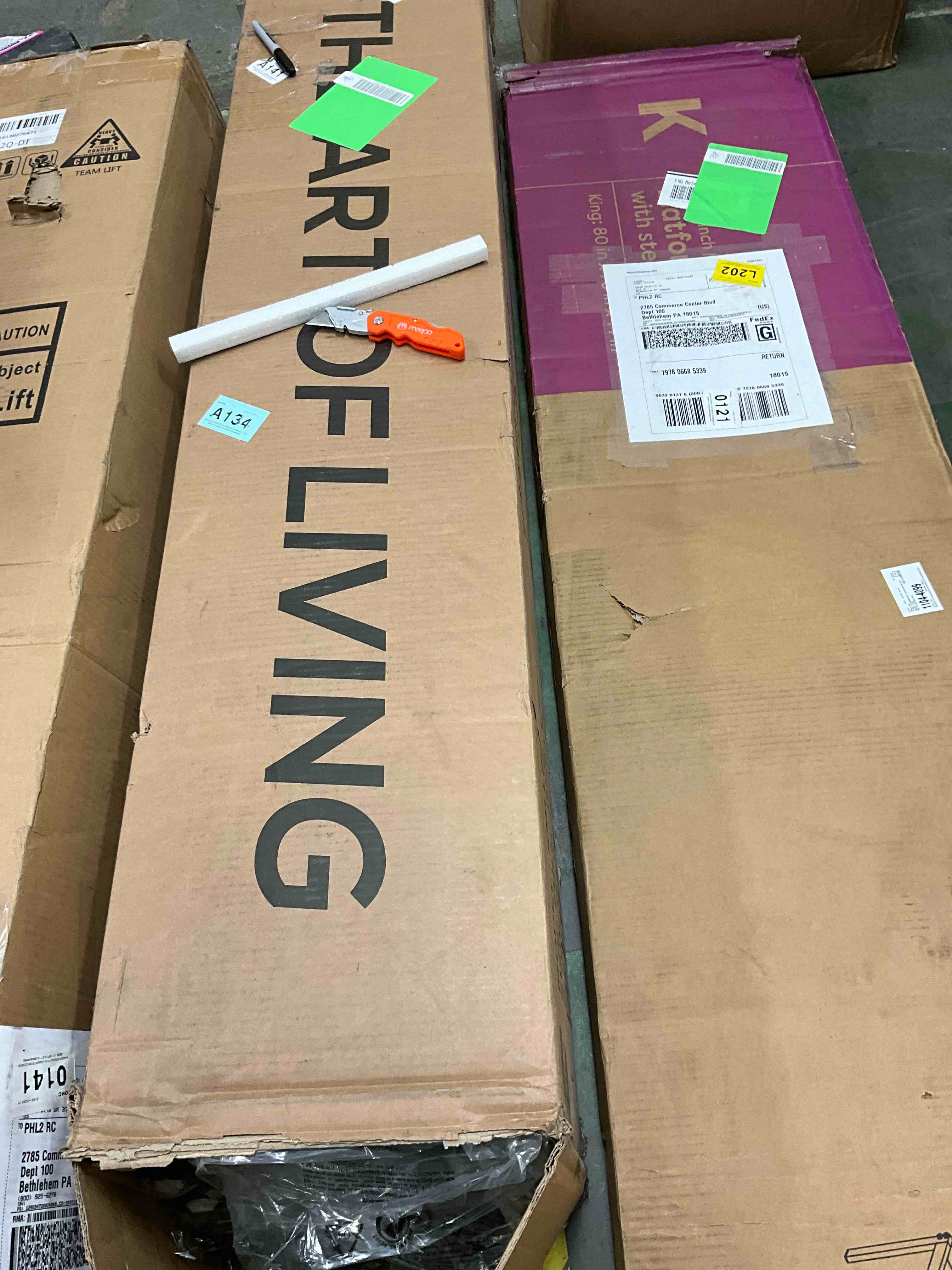 Condition photo showing New/Like New for Amolife Full Bed Frame  Platform Bed Frame with Fabric Upholstered Headboard  Dark Grey