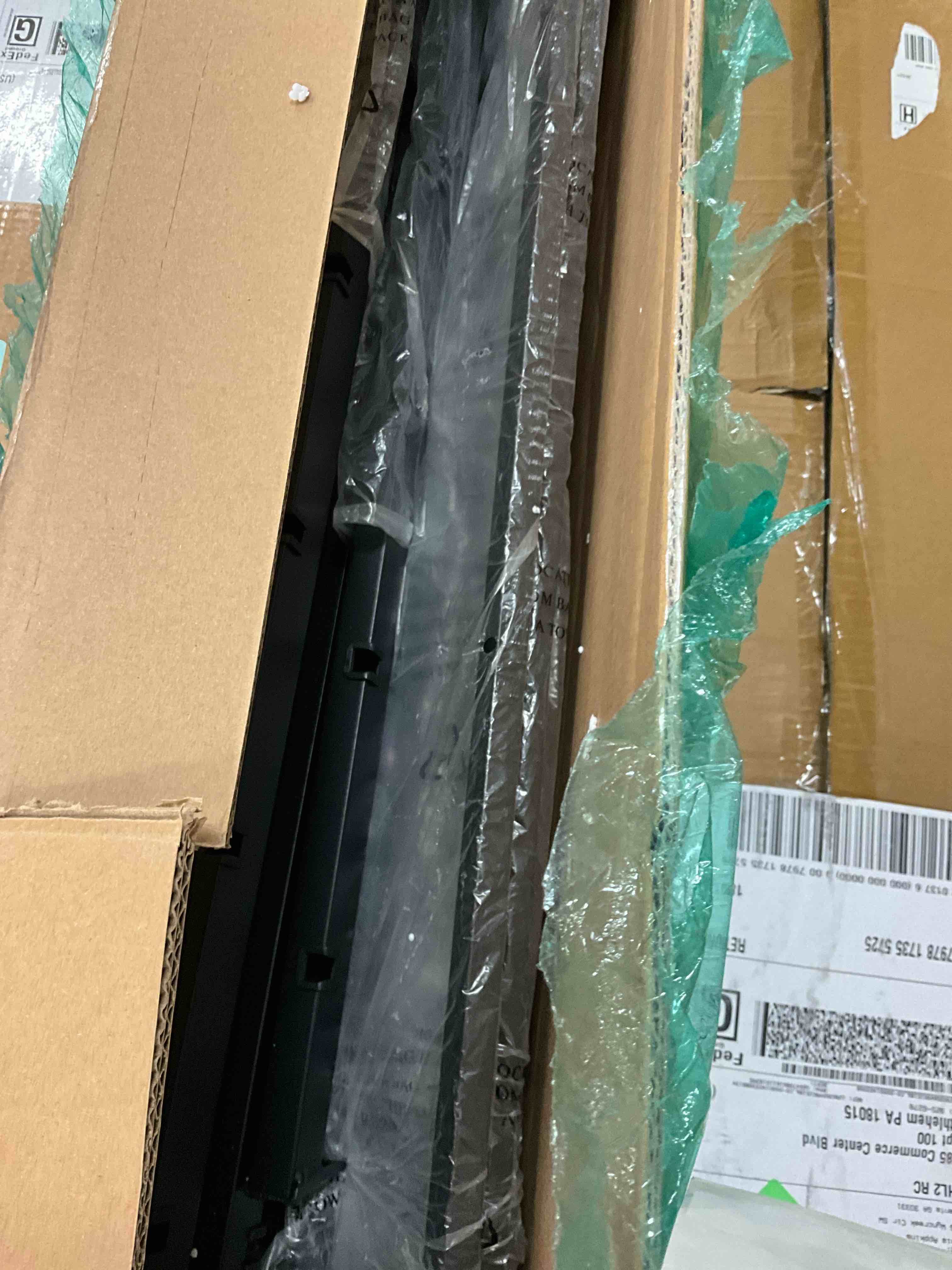 Condition photo showing Good Condition for Bestier Queen Size Bed Frame with 49.2" High LED Storage Headboard Shelf, Metal Platform Bed, Black