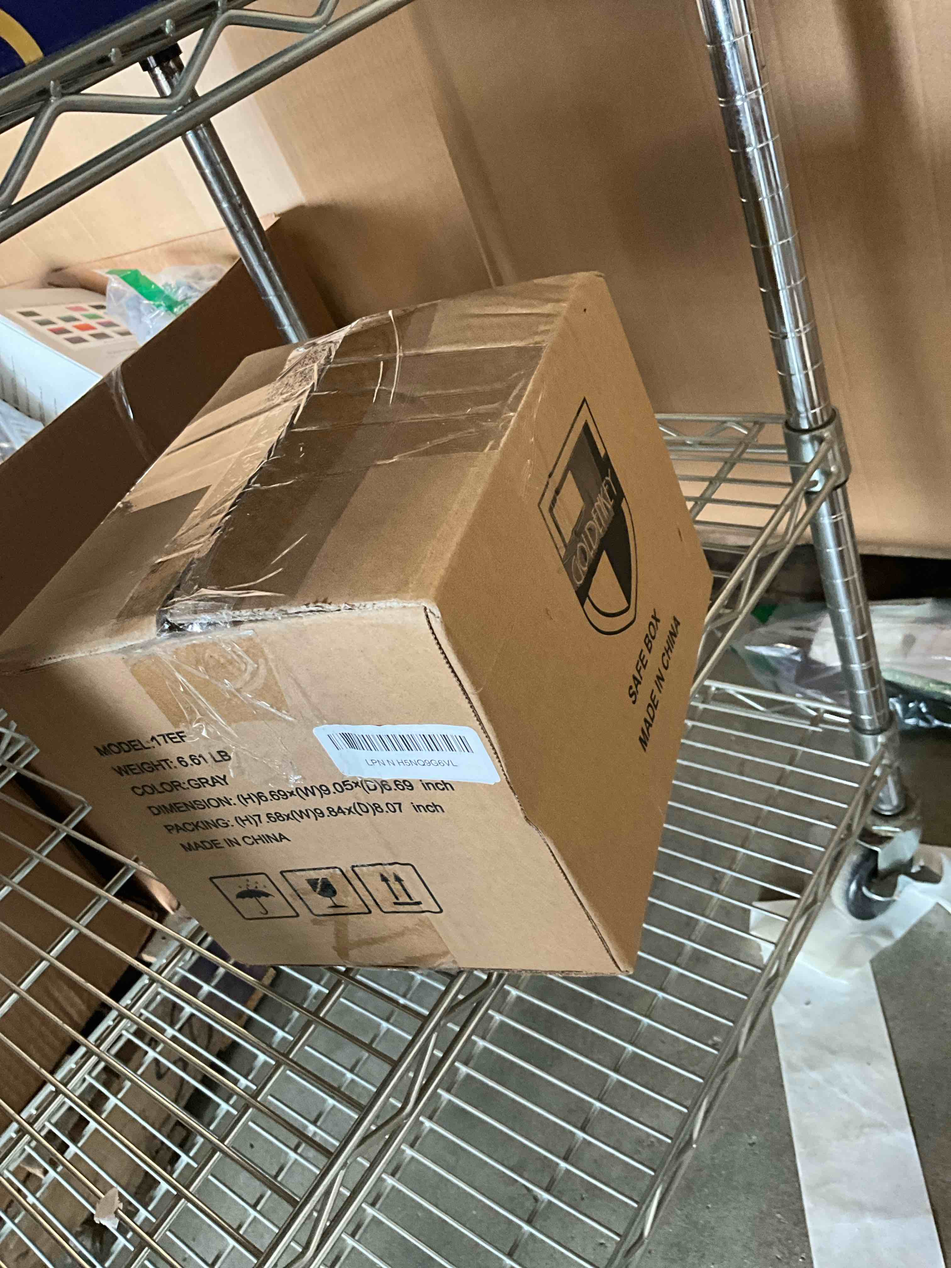 Condition photo showing Good Condition for Goldenkey Small Safe with Keys&Code for Money Cash and Coin, Digital Mini Kids Safe Bank for Home, 6.69"D x 9.05"W x 6.69"H, 0.3 Cu.Ft. 0.3 cu.ft S1-Safe Only