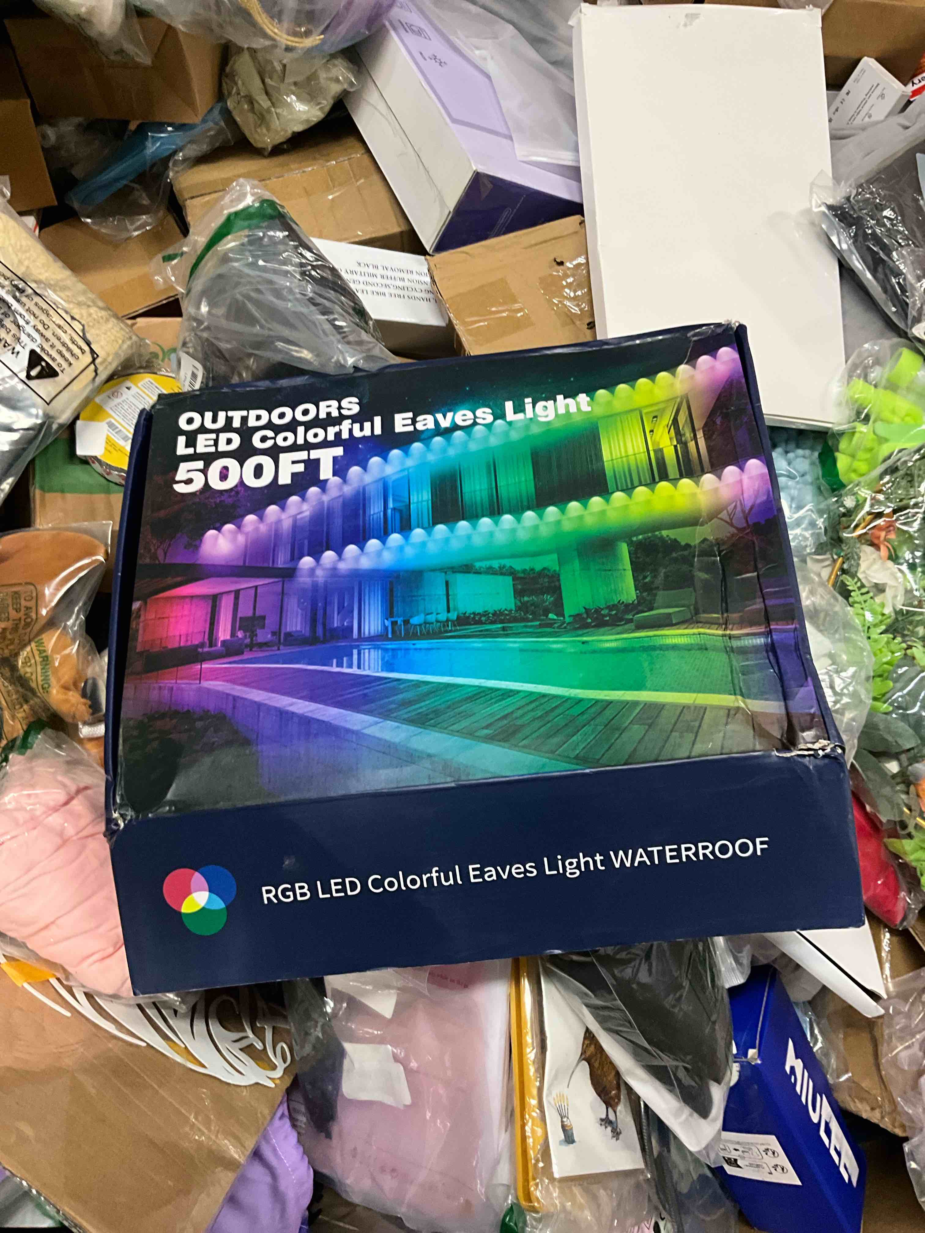 Condition photo showing Good Condition for 500FT Permanent Outdoor Lights Waterproof with Smart App Control Remote,DIY Scene Modes,Music Sync hronization,Eaves Lights for Garden Decor,Deck,Christmas