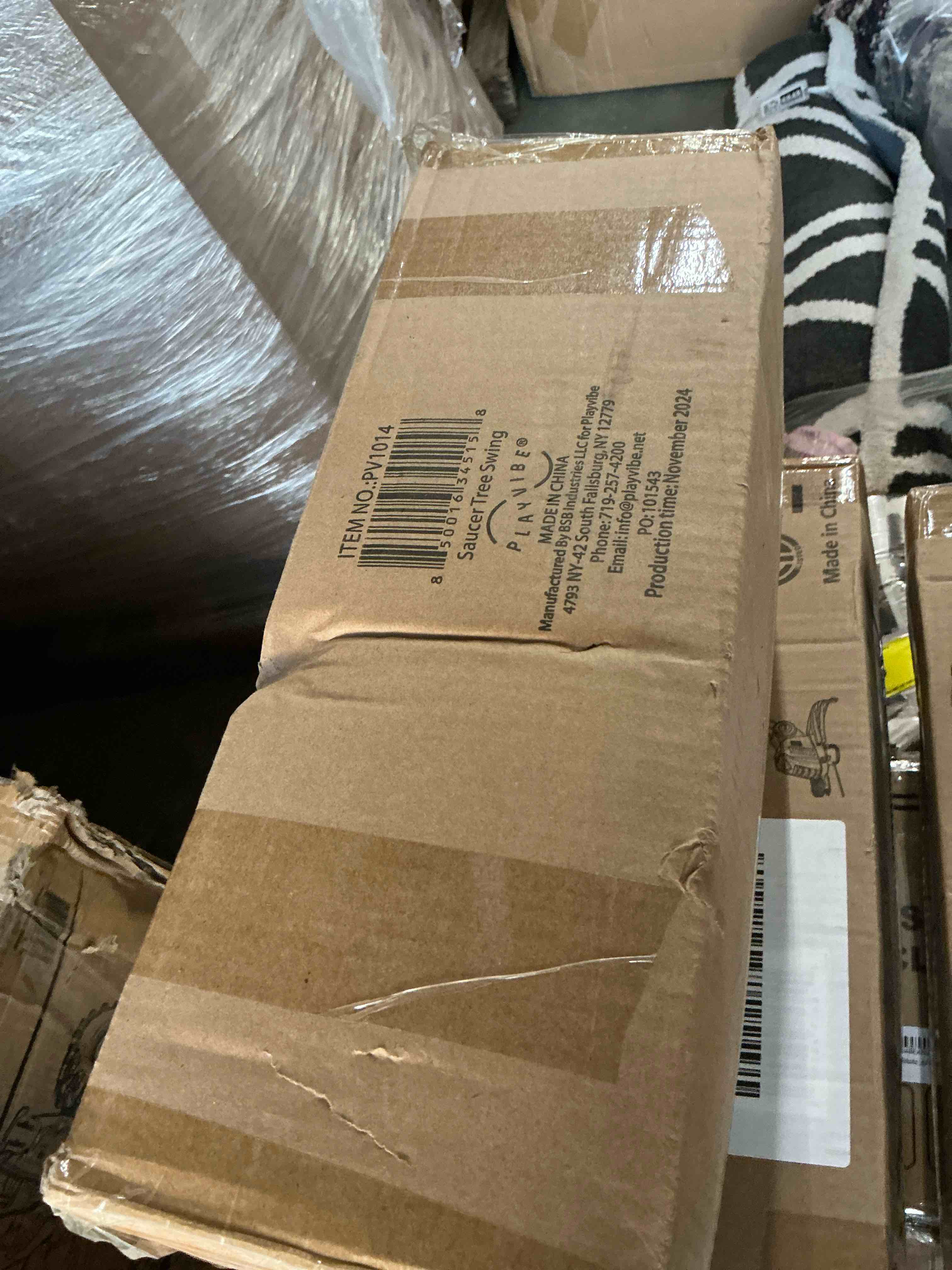 Condition photo showing Good Condition for PlayVibe Tree Swing – 40 Inch Saucer Swing for Kids Outdoor – Round Disc Swing with 900Lb Weight Capacity, 900D Oxford Waterproof Fabric Hanging Straps (Multicolor)