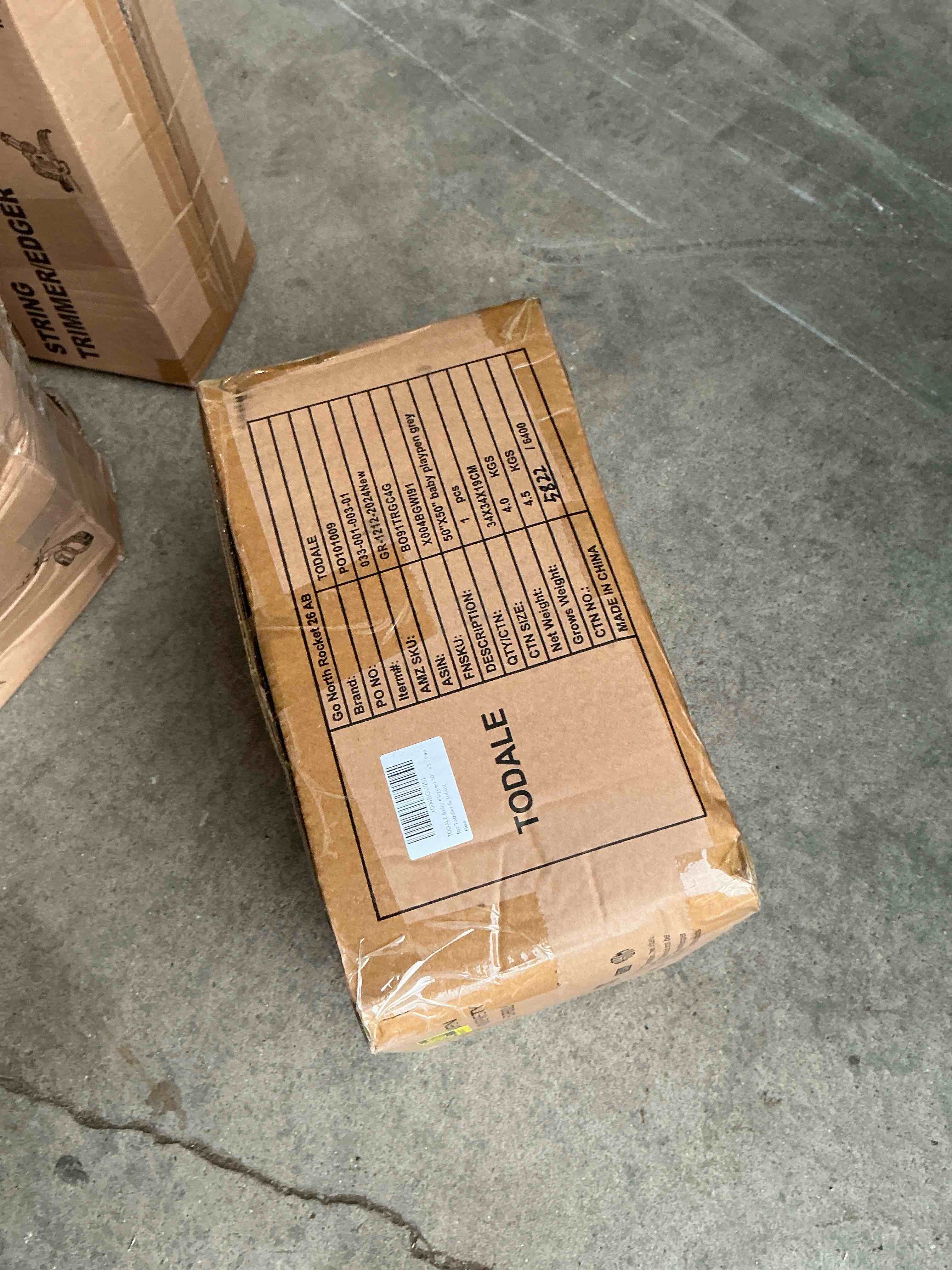 Condition photo showing New/Like New for Todale Baby Playpen - 50 x 50 x 27 in Grey Pack of 1 - Effortless Setup & Travel Crib for Baby - Ventilated Panels & Play Pen for Babies 6-12 Months - Foldable Play Pen for Toddlers 1-3 50x50x27 Inch (Pack of 1) Grey