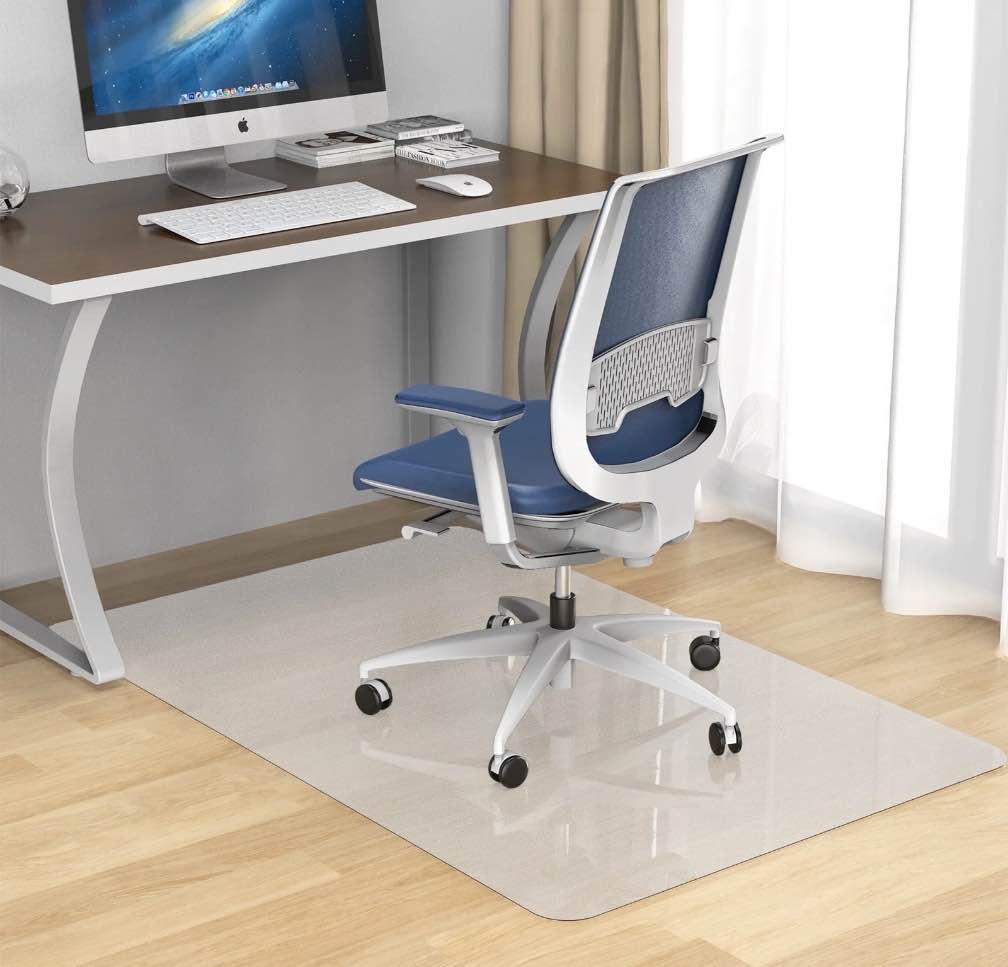 plastic chair mat for hardwood floor, 36"x 48" office chair mat for home, floor protector mat for desk chair for home