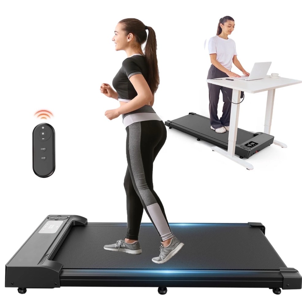 FORMILL Walking Pad-Under Desk Treadmill for Home&Office Portable Walking Treadmill 2.5HP 2 in 1 Walking pad for Walking Jogging Machine with 265 lbs Weight Capacity Remote Control LED Display
