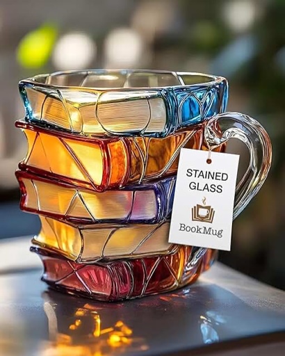 2025 new 3d book glass mug | hot or cold gift for book lover