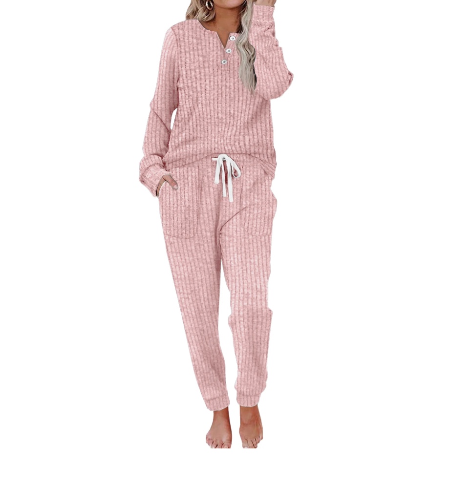 moshu two piece womens pajama sets button down shirts and drawstring pants with pockets solid lounge sets for women (( size s ))