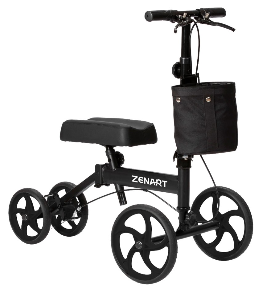 zenart economy knee scooter foldable walker for foot surgery adult crutch alternative
