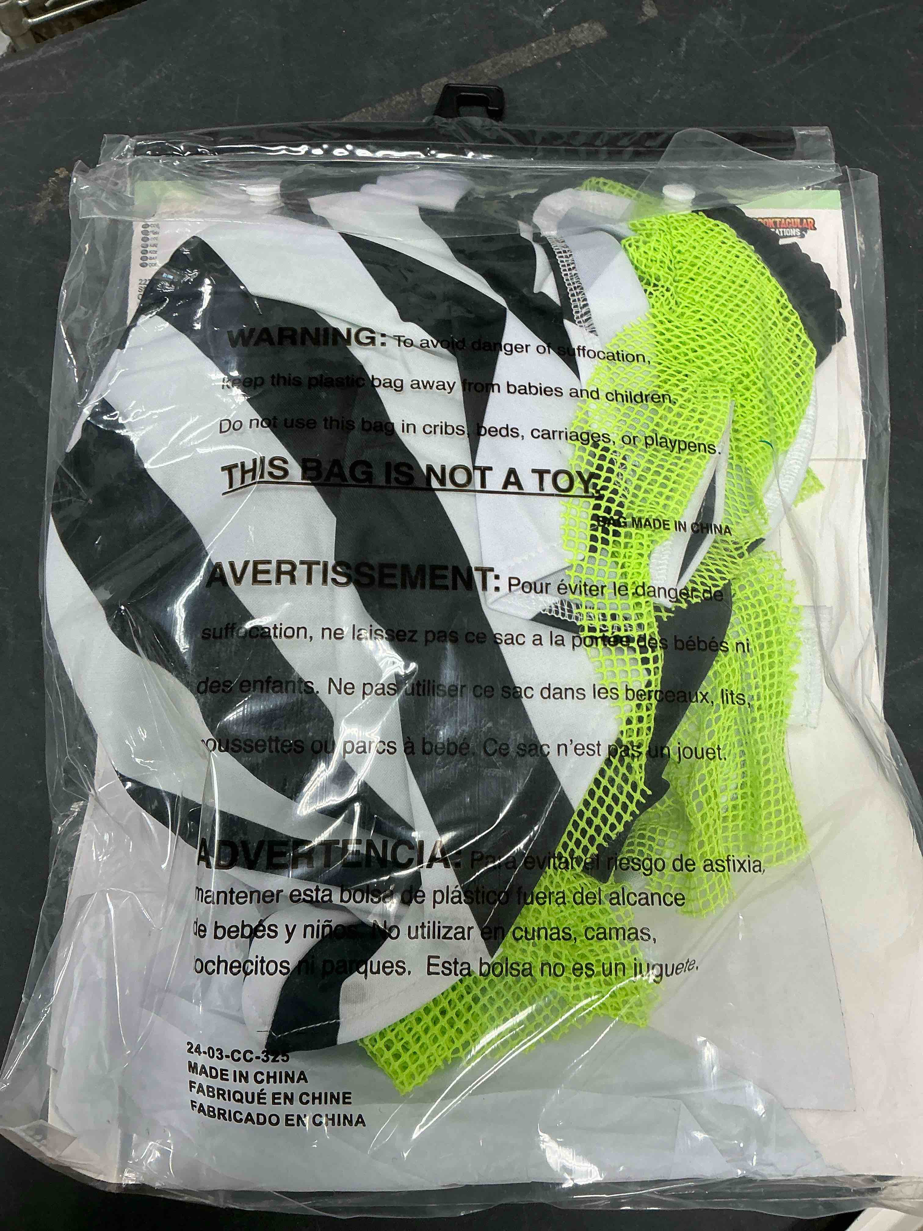 Spooktacular Creations Halloween Costume for Girls, Horror Black and White Vertical Striped Costume 