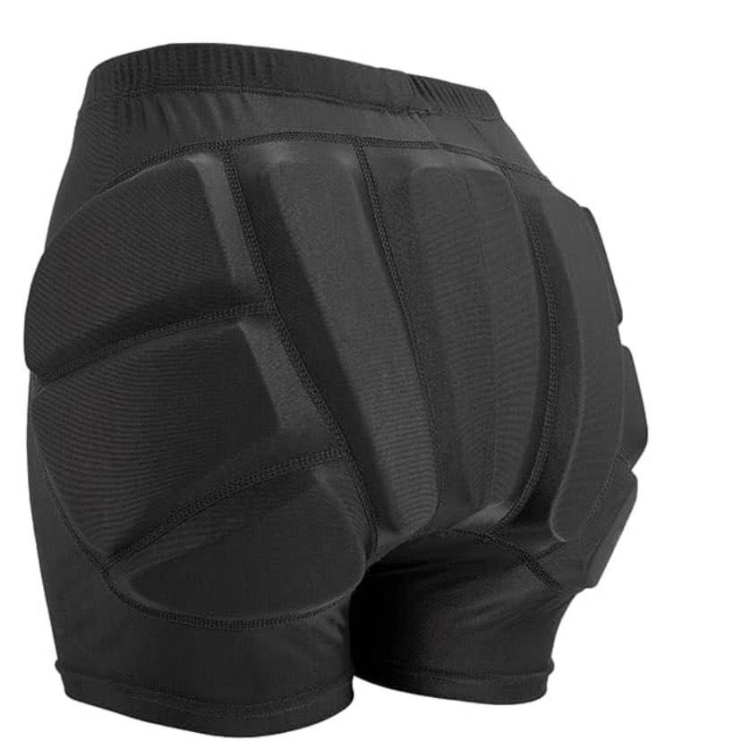 Kids Butt & Hip Padded Shorts for Skating,Youth Hip Protection Pads Figure Skating Shorts Crash Butt Pads for Tailbone & Butt Black Small