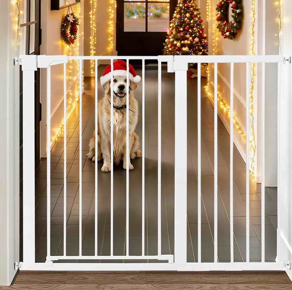 Baby Safety Gate, Extra Tall 36 inch ,Wide 29.5"to 48.8" Baby Gate for Stairs and Doorway,Gate for Ages 6 to 36 Months,White