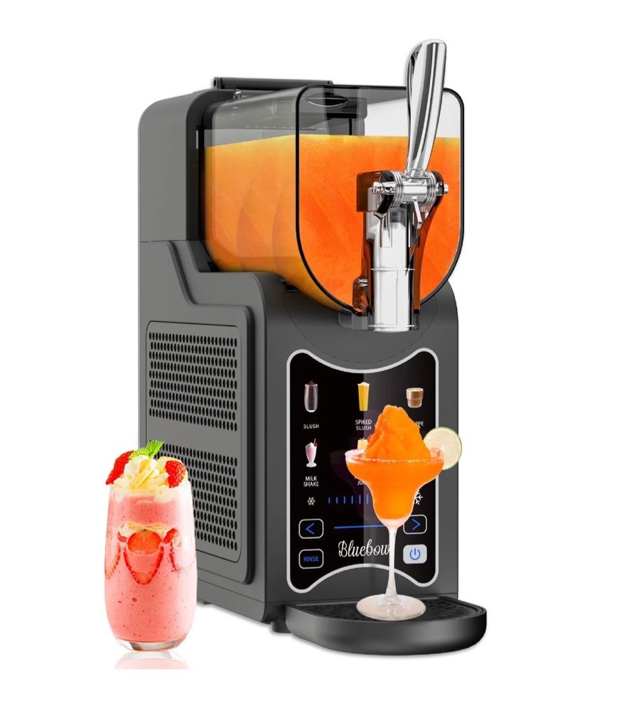 bluebow slushie machine for home, 88oz vessel slush maker with 6 presets, no ice needed, frozen drink maker for smoothie, frappe, milkshakes and more