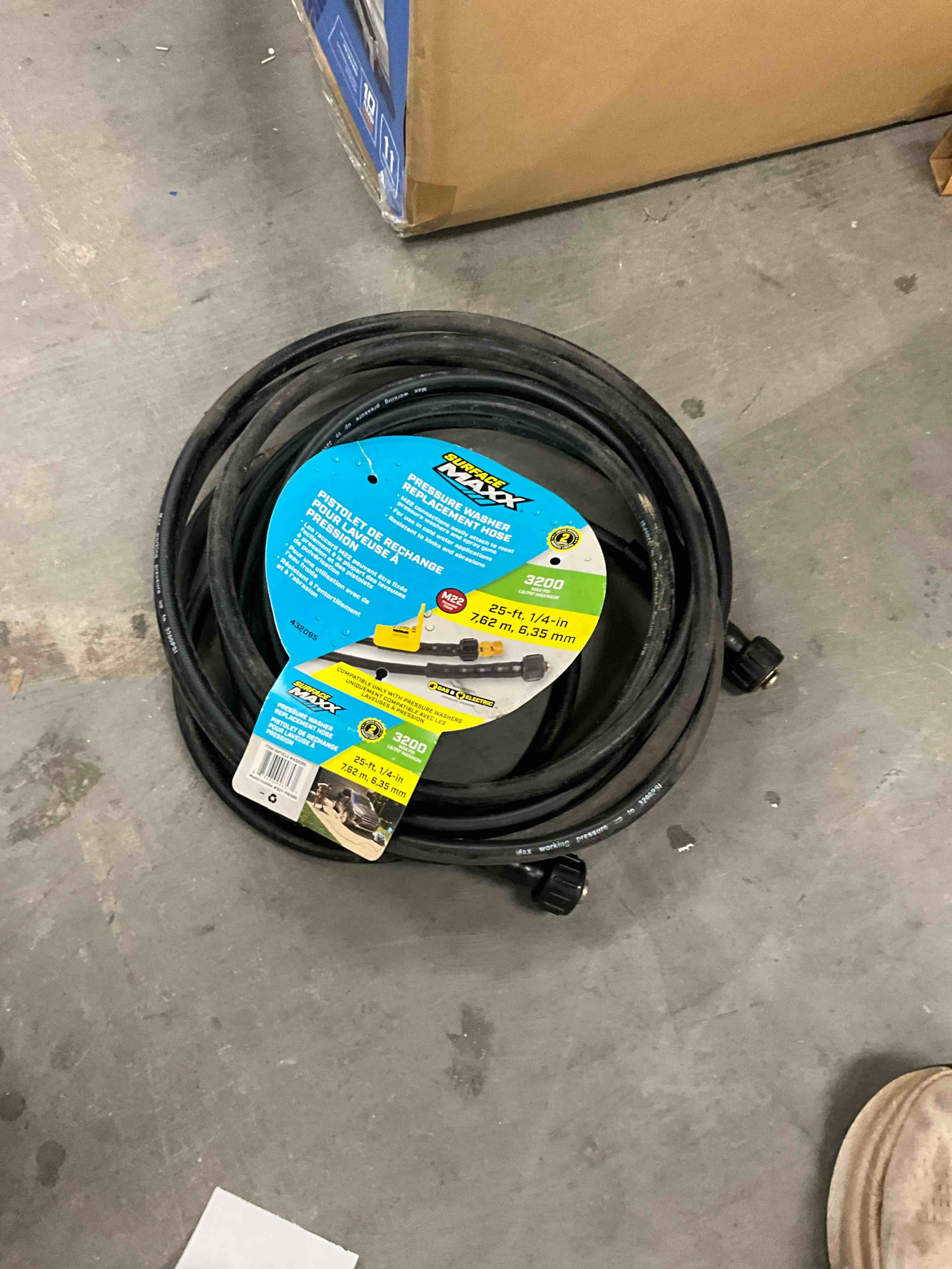 Condition photo showing As Is for surfacemaxx 1/4-in x 25-ft , up to 3200-psi pressure washer hose