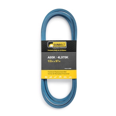 sunbelt 1/2-in x 97-in deck/drive belt, multiple, replaces oem part number a95k, 4l970k