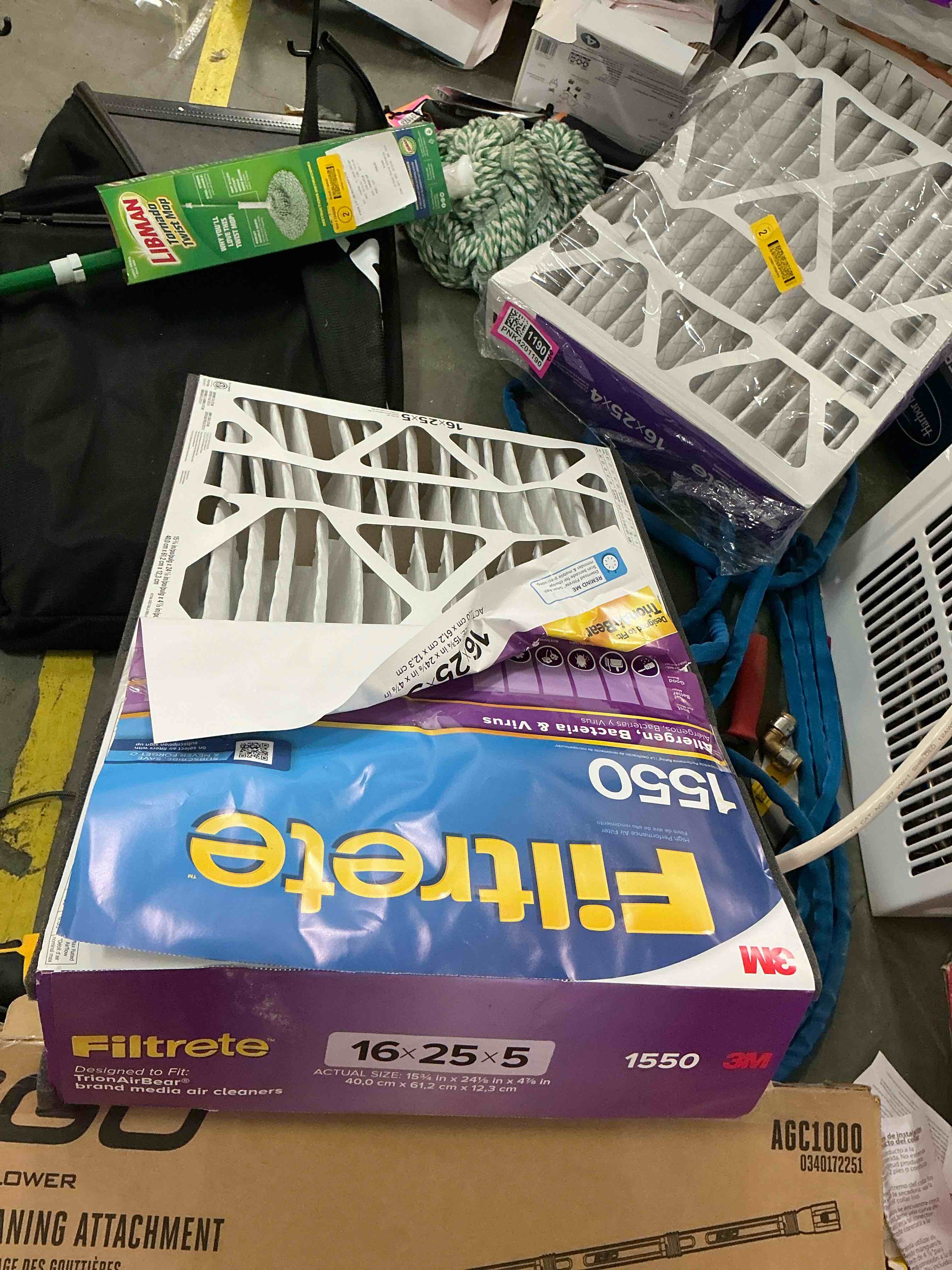 Condition photo showing Good Condition for filtrete 16 x 25 x 5 merv 12 1550 mpr allergen, bacteria and virus electrostatic pleated air filter