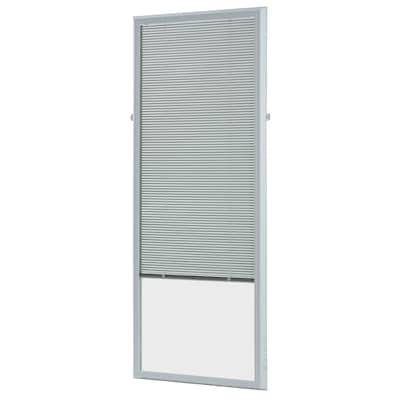 odl add on blind 0.59-in slat width 22-in x 64-in cordless white aluminum light filtering mini-blinds