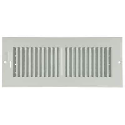 reliabilt 12-in x 4-in 2-way steel white sidewall/ceiling register