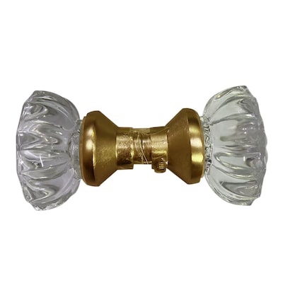 reliabilt reliabilt clear knob sets brass interior or bed/bath hall/closet passage door knob