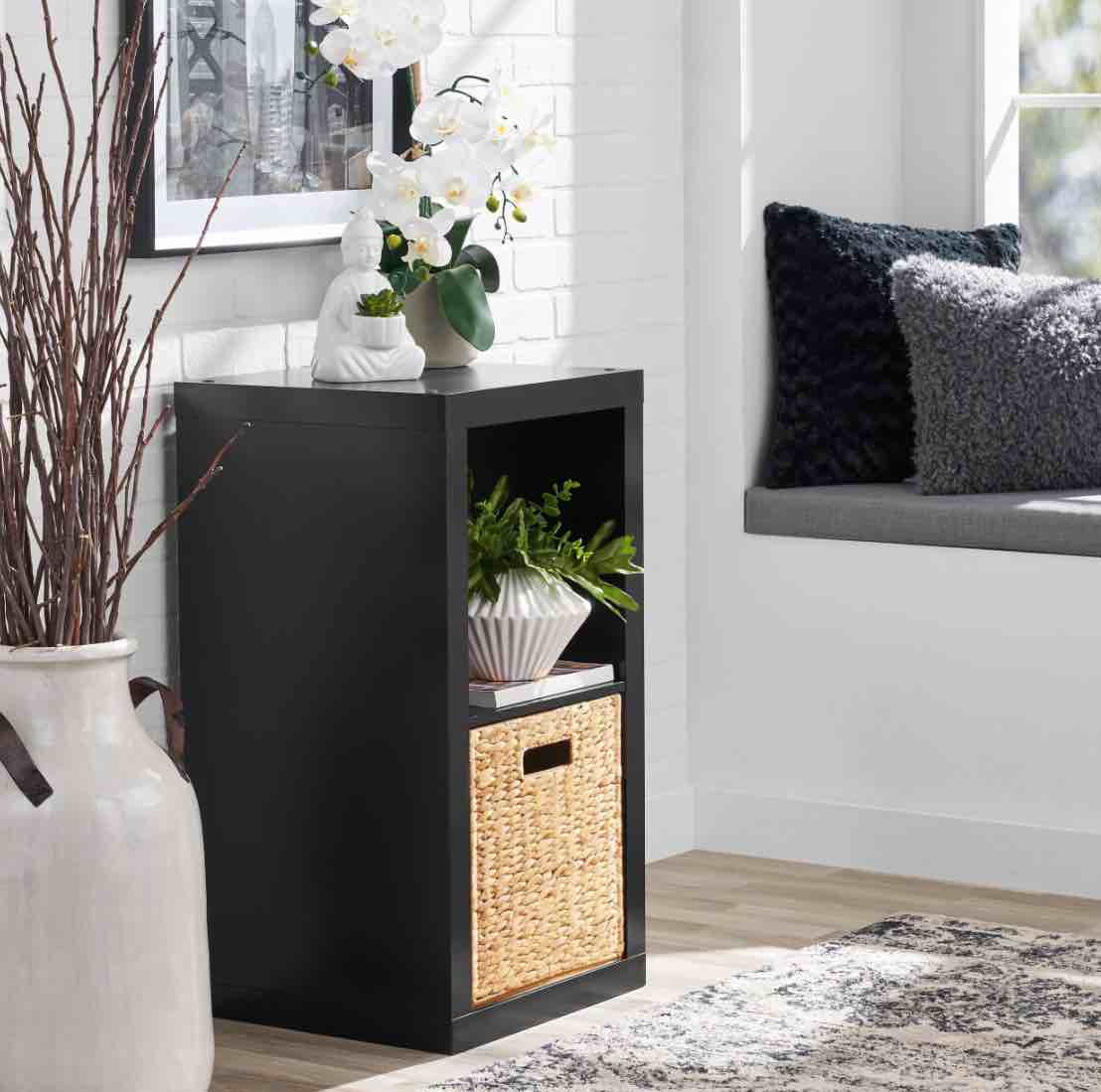 better homes & gardens cube storage organizer, solid black