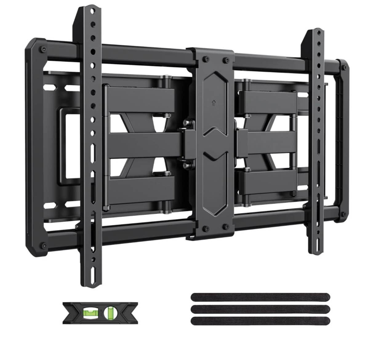 mountliving ultra-slim full motion tv wall mount for 37-90" screens, 90° swivel & ±10° tilt, max vesa 600x400mm, up to 120 lbs