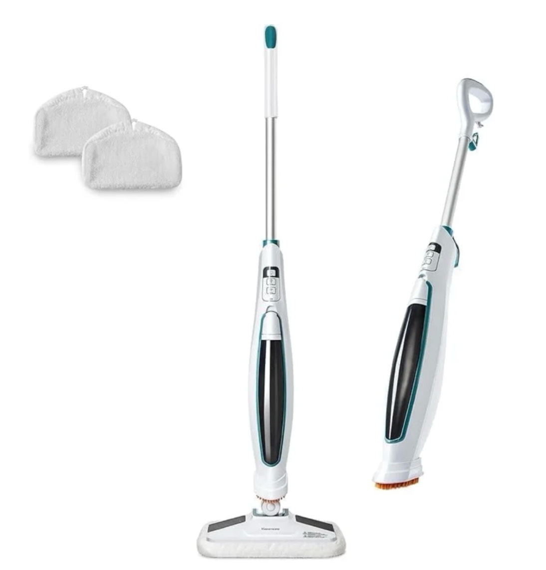 kenmore sm2060 s200 series steam mop for floor cleaning with easy scrubber & 2pcs washable pads, 2 modes, quick-heating, lightweight for hardwood and tile