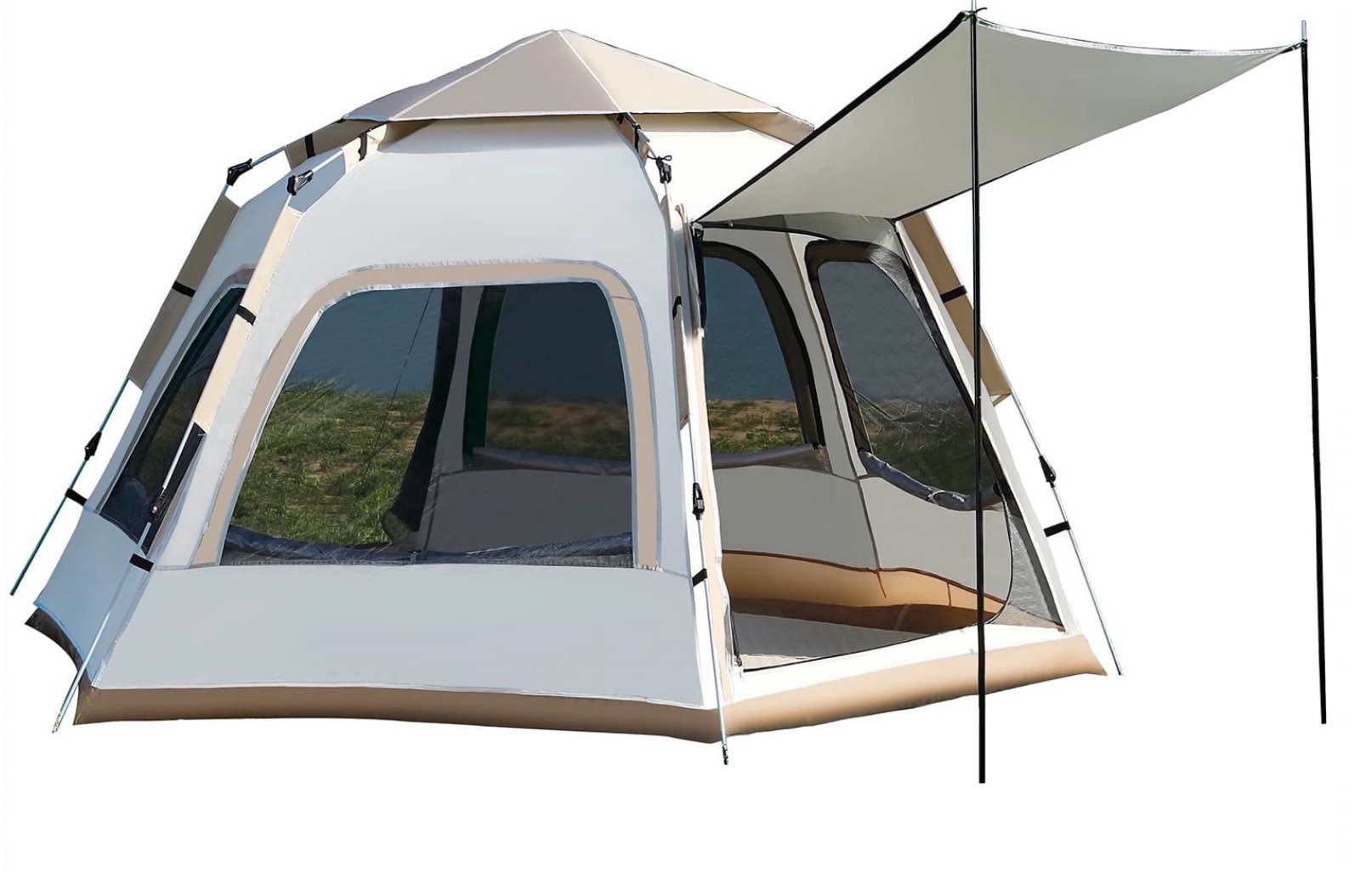 mapskey 4-6 person tents for camping portable waterproof large glamping tents for outdoor family