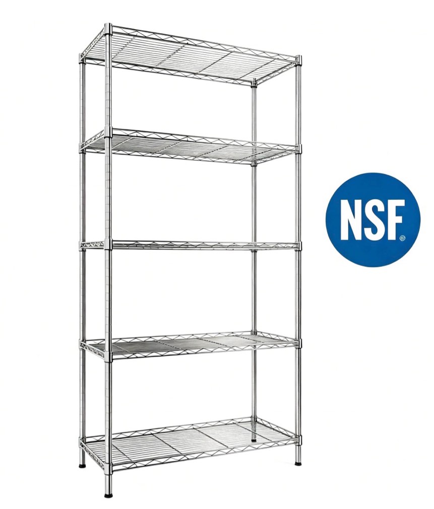 ktaxon 5-tier wire shelving unit steel storage rack for garage office kitchen silver gray 30 w x 14 d x 60 h