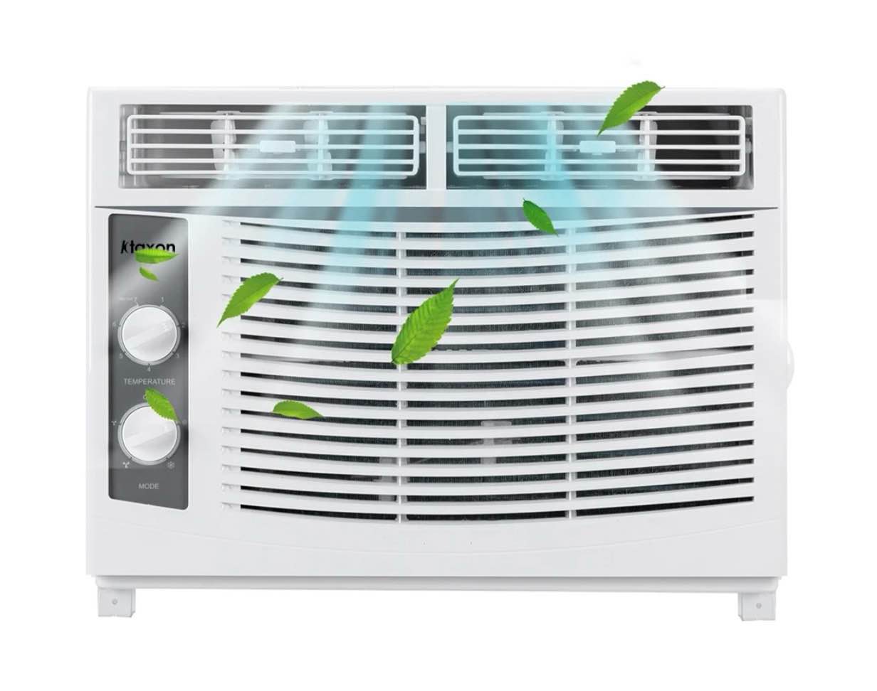ktaxon window air conditioner 5000 btu  7 temperature 2 cooling and fan settings white